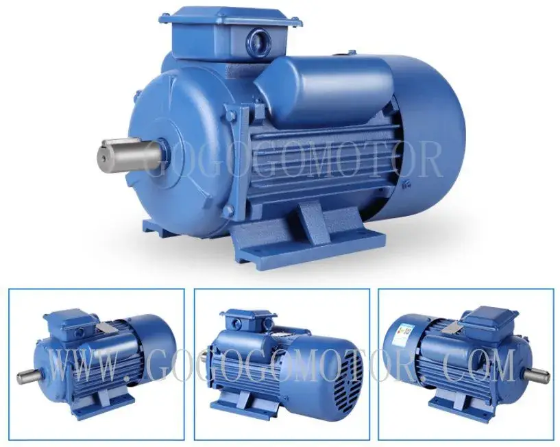 Động cơ điện một pha vỏ gang hoặc nhôm với bộ điều khiển tụ điện kép Yl hình ảnh 12-description