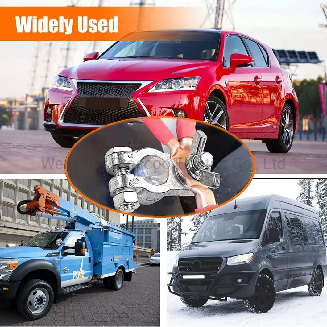 Đầu cực ắc quy ô tô hợp kim kẽm với đầu nối đai ốc cánh - Sản phẩm chất lượng hình ảnh 18-description