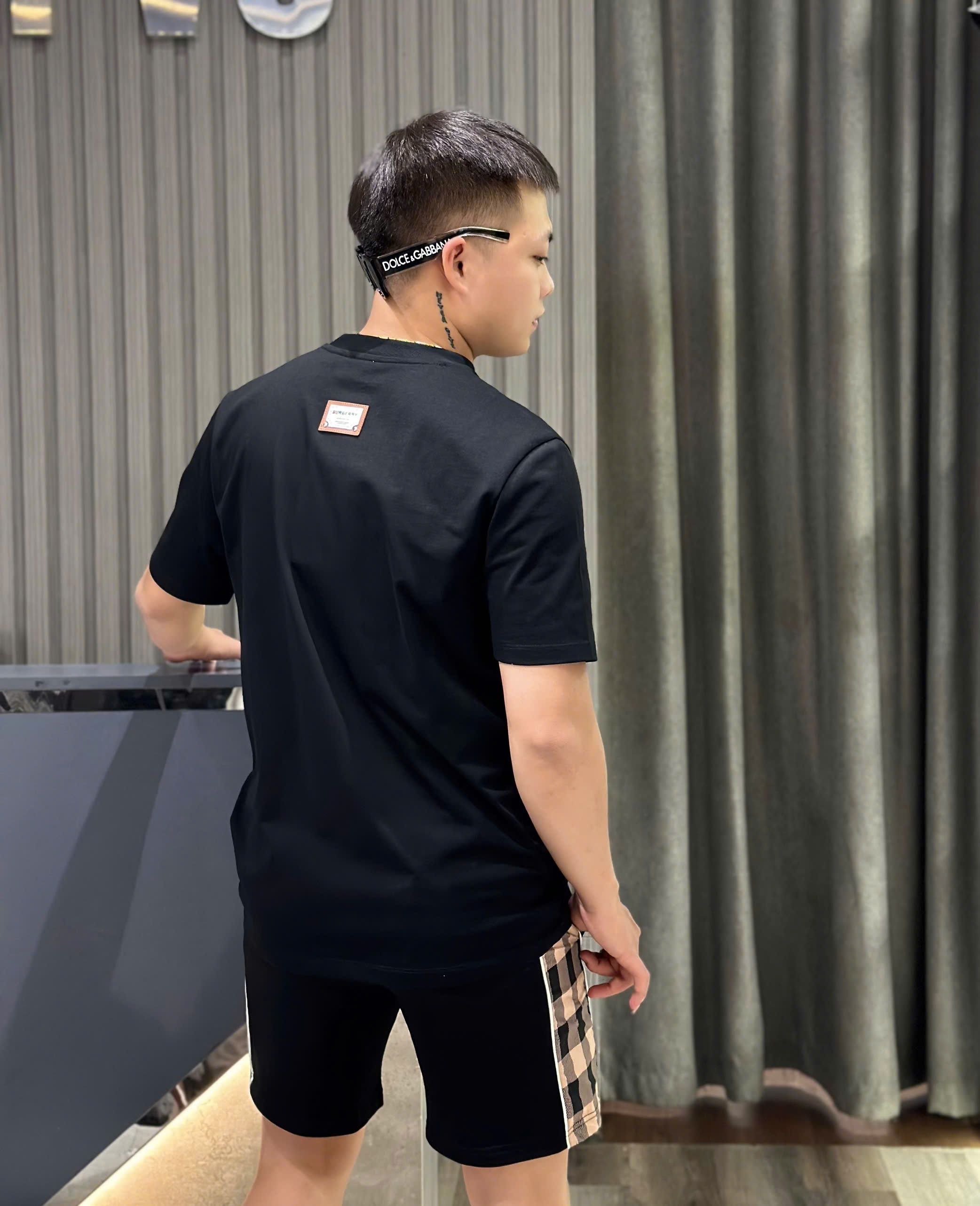 Bộ, Set hè Burberry BBR trơn phối kẻ sọc basic Like Auth on web CD