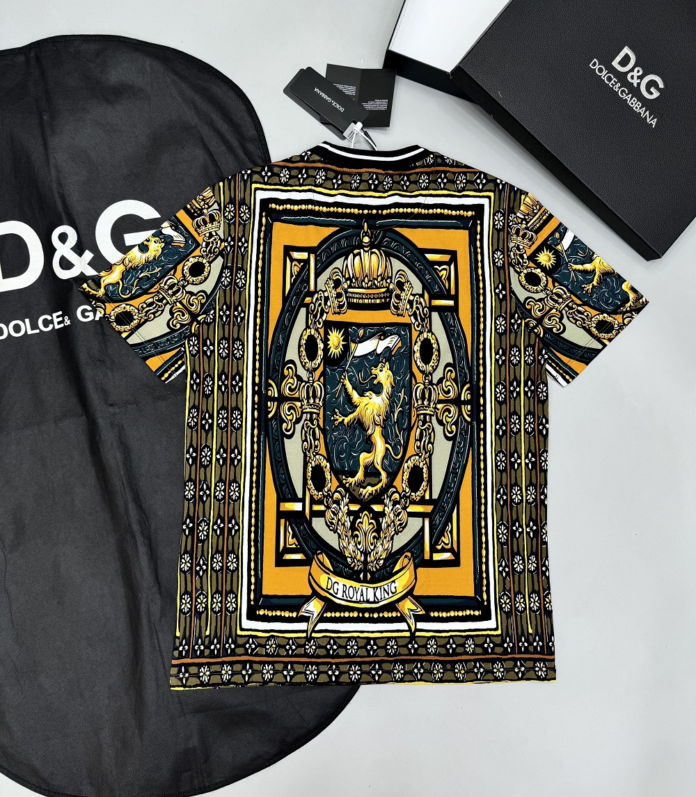 Áo phông T-shirt Dolce Gabbana DG họa tiết sư tử quý tộc Like Auth on web CD LK