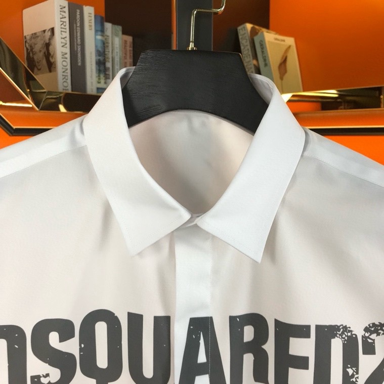 Áo sơ mi dài tay Dsquared2 DSQ2 logo chữ ngực Like Auth on web VTN