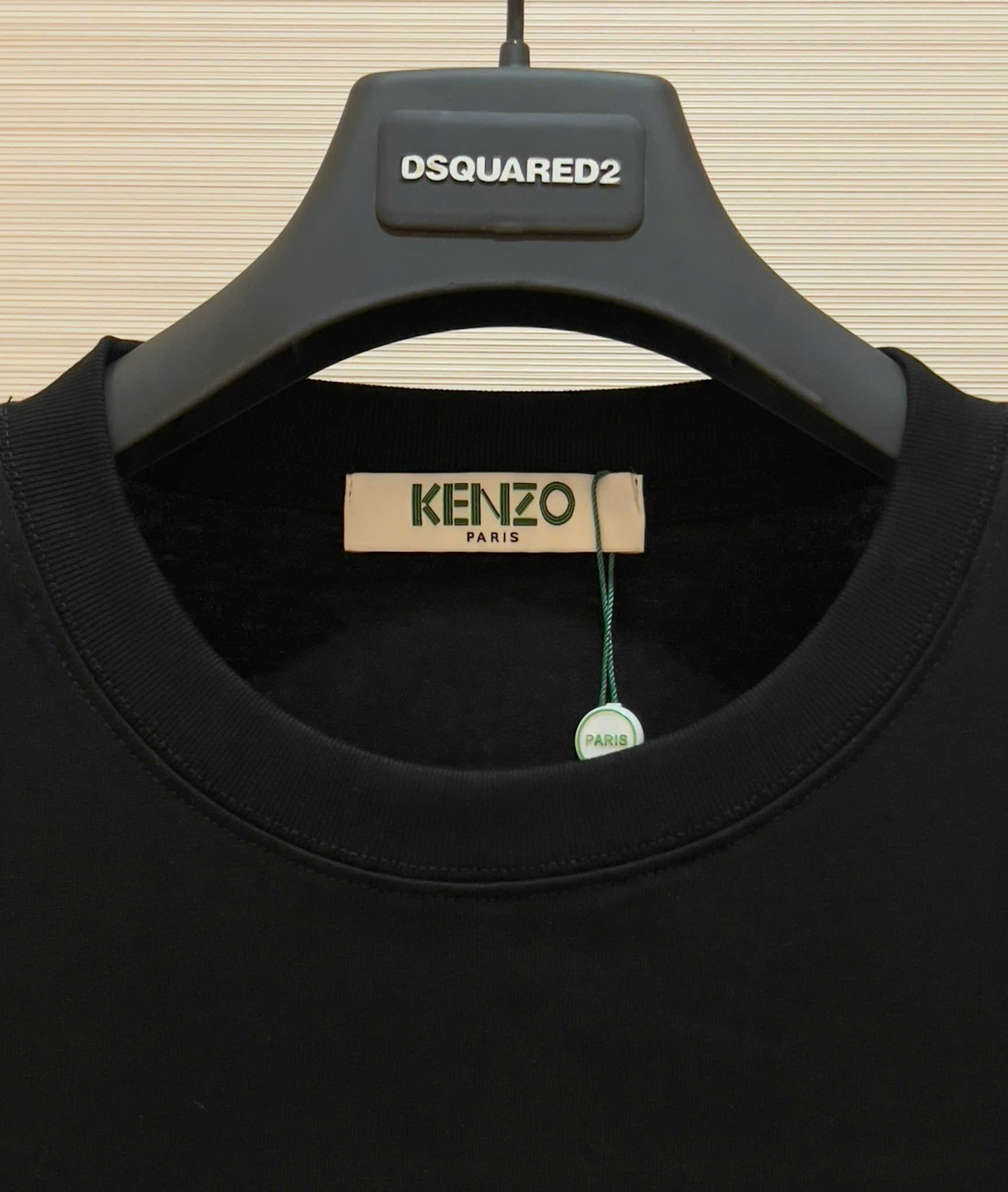 Áo phông T-shirt Kenzo KZ Đen họa tiết Hổ Xanh dương logo chữ Đỏ thêu Like Auth on web DDT