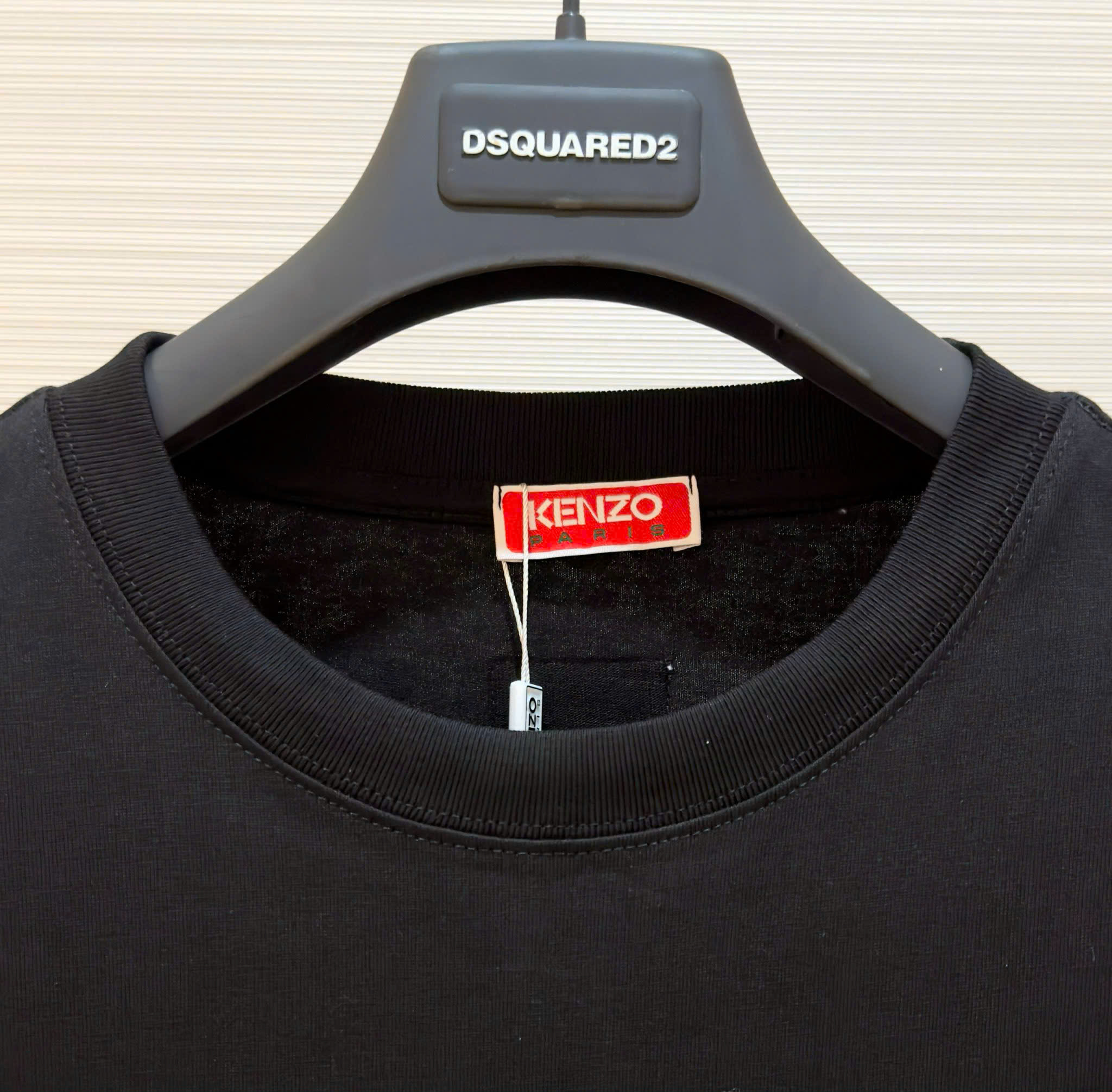 Áo phông T-shirt Kenzo KZ Đen họa tiết Hổ Xanh lá logo chữ Đỏ thêu Like Auth on web DDT