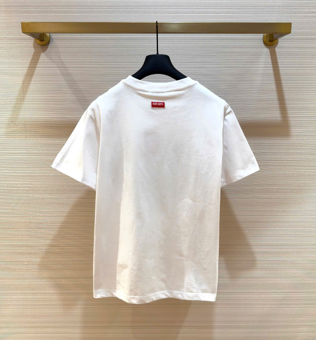 Áo phông T-shirt Kenzo KZ Trắng họa tiết Hổ Xám logo chữ Đỏ thêu Like Auth on web DDT
