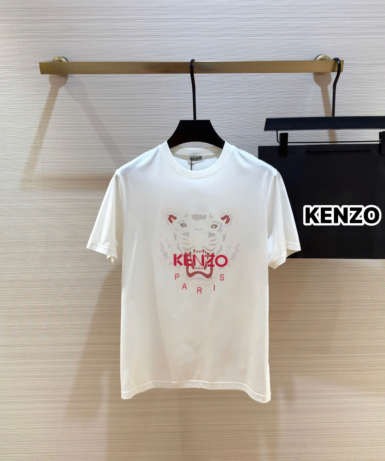Áo phông T-shirt Kenzo KZ họa tiết Hổ Trắng logo chữ Đỏ Like Auth on web DDT