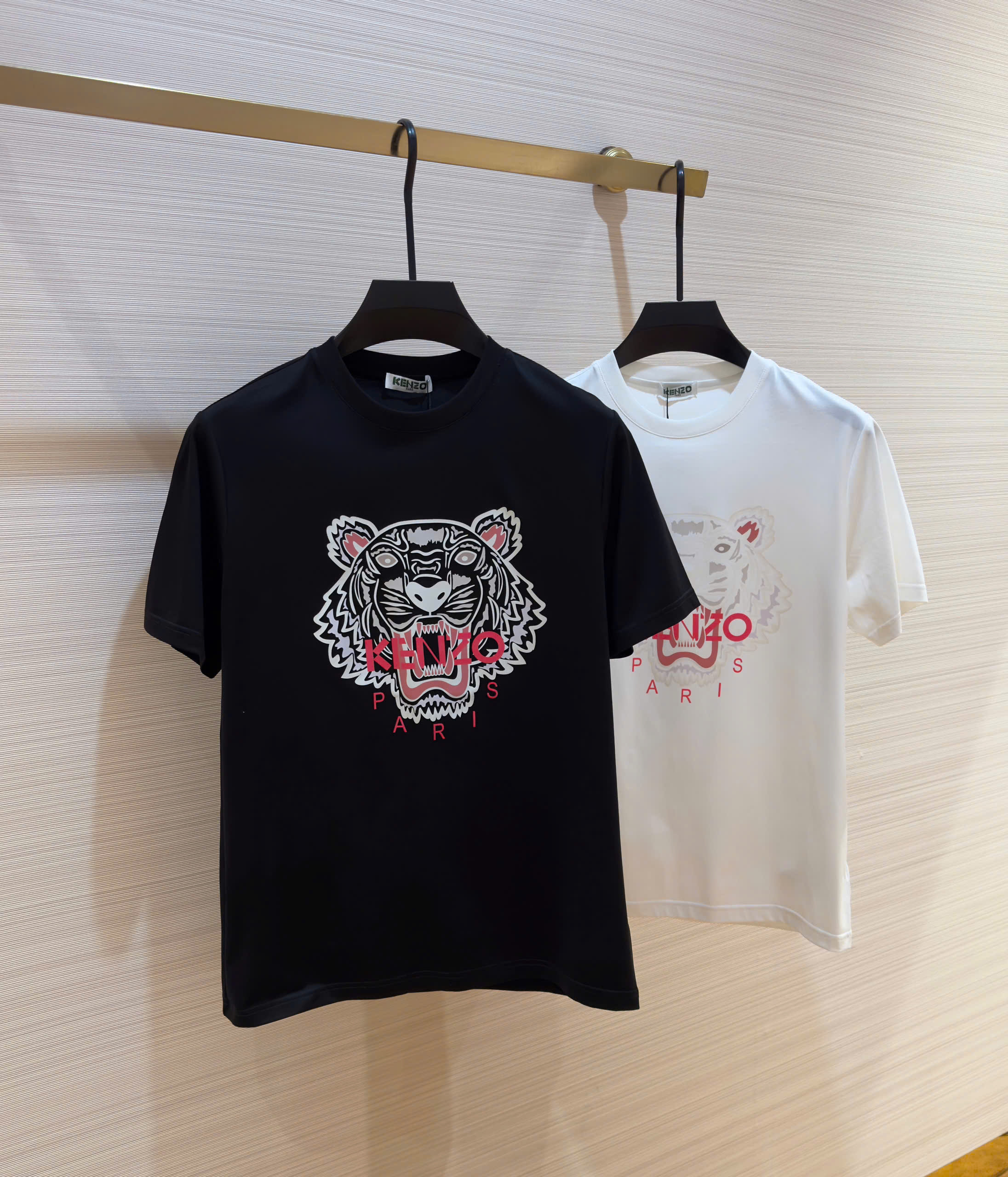 Áo phông T-shirt Kenzo KZ họa tiết Hổ Trắng logo chữ Đỏ Like Auth on web DDT