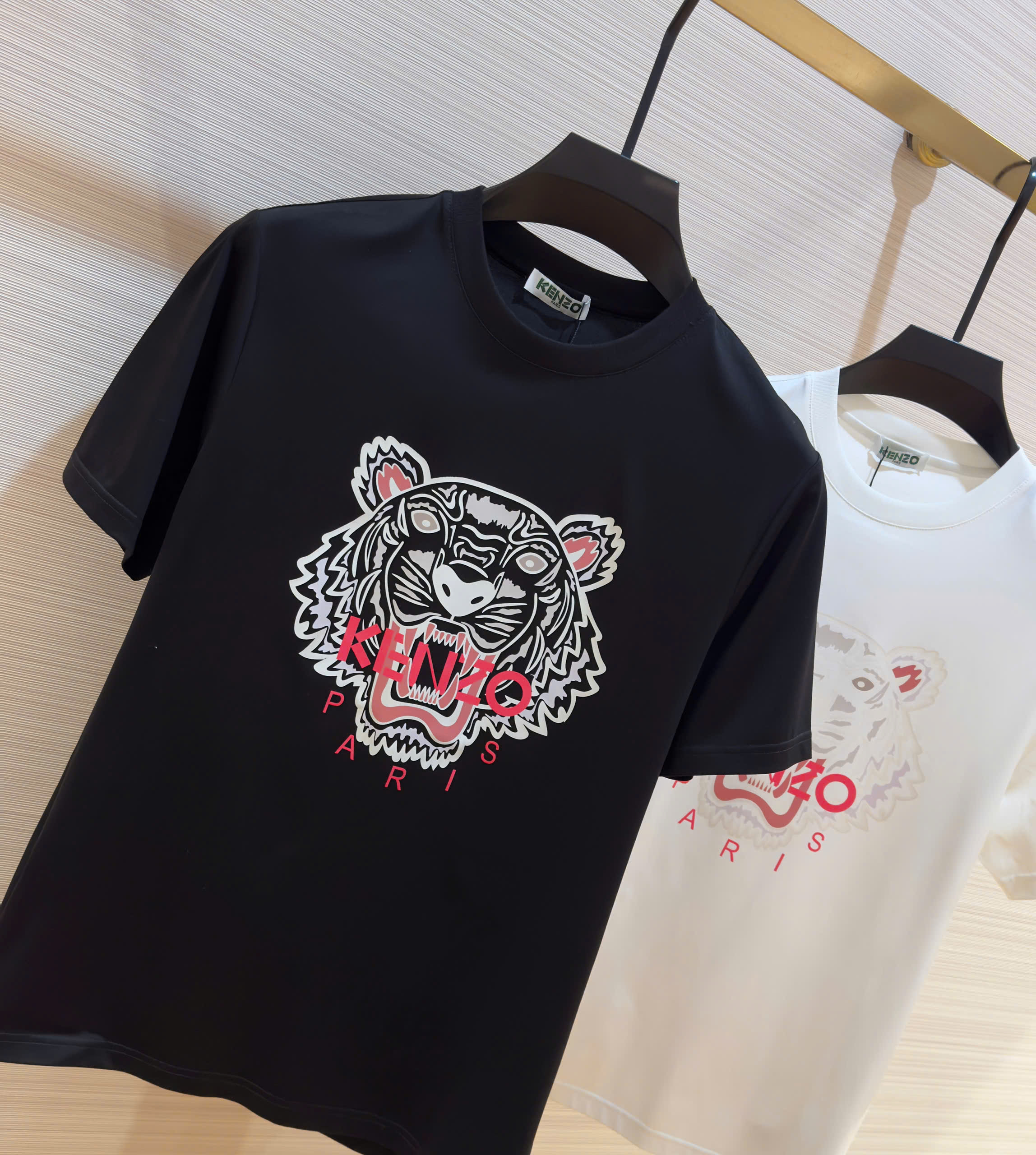 Áo phông T-shirt Kenzo KZ họa tiết Hổ Trắng logo chữ Đỏ Like Auth on web DDT