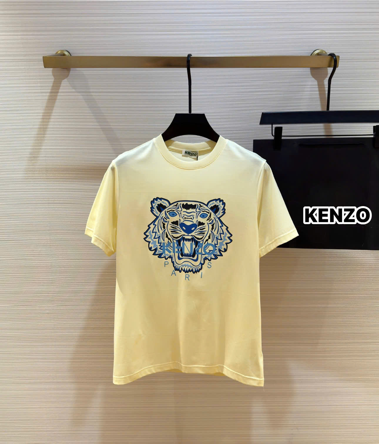 Áo phông T-shirt Kenzo KZ họa tiết Hổ Xanh dương logo chữ Like Auth on web DDT