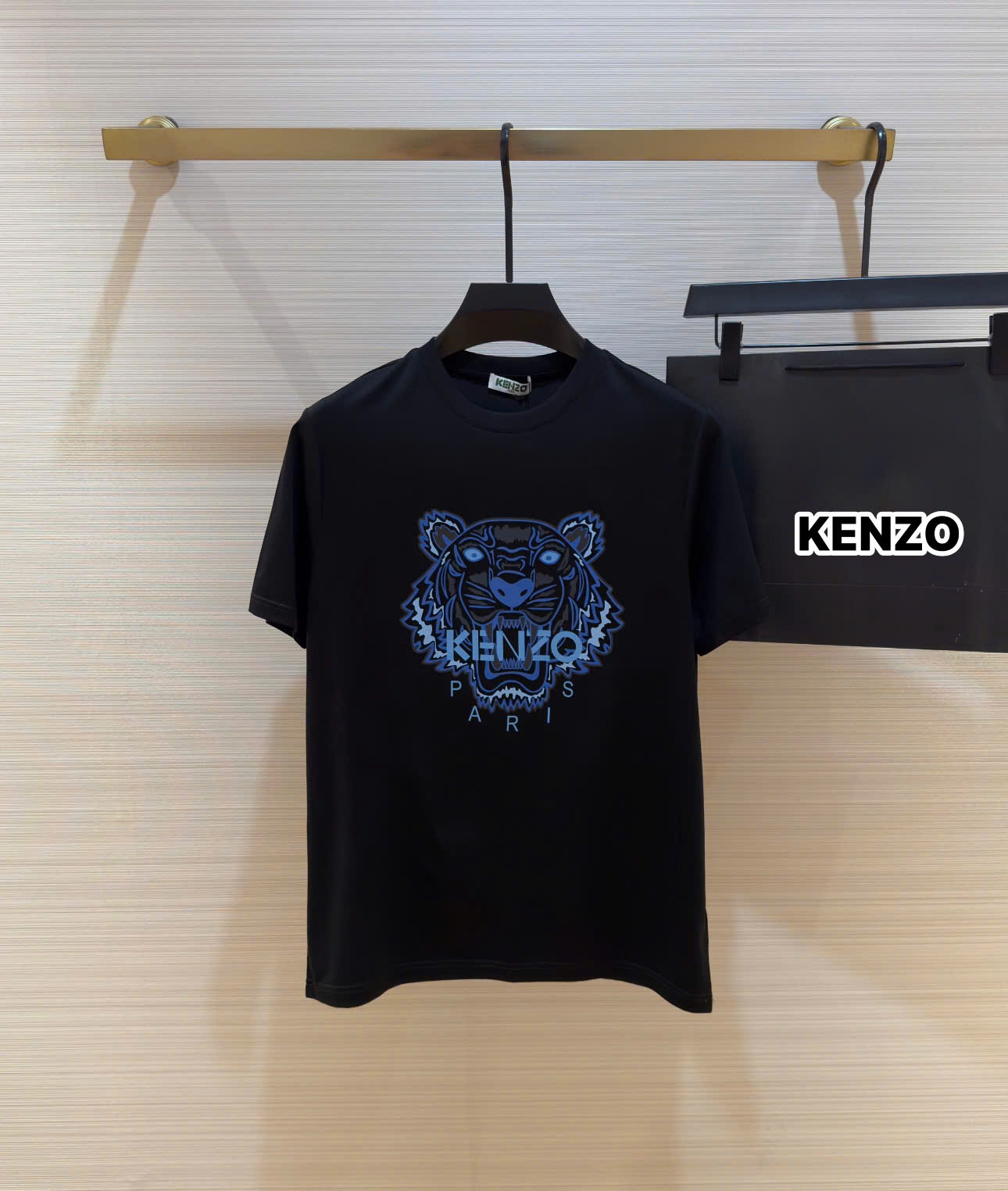 Áo phông T-shirt Kenzo KZ họa tiết Hổ Xanh dương logo chữ Like Auth on web DDT
