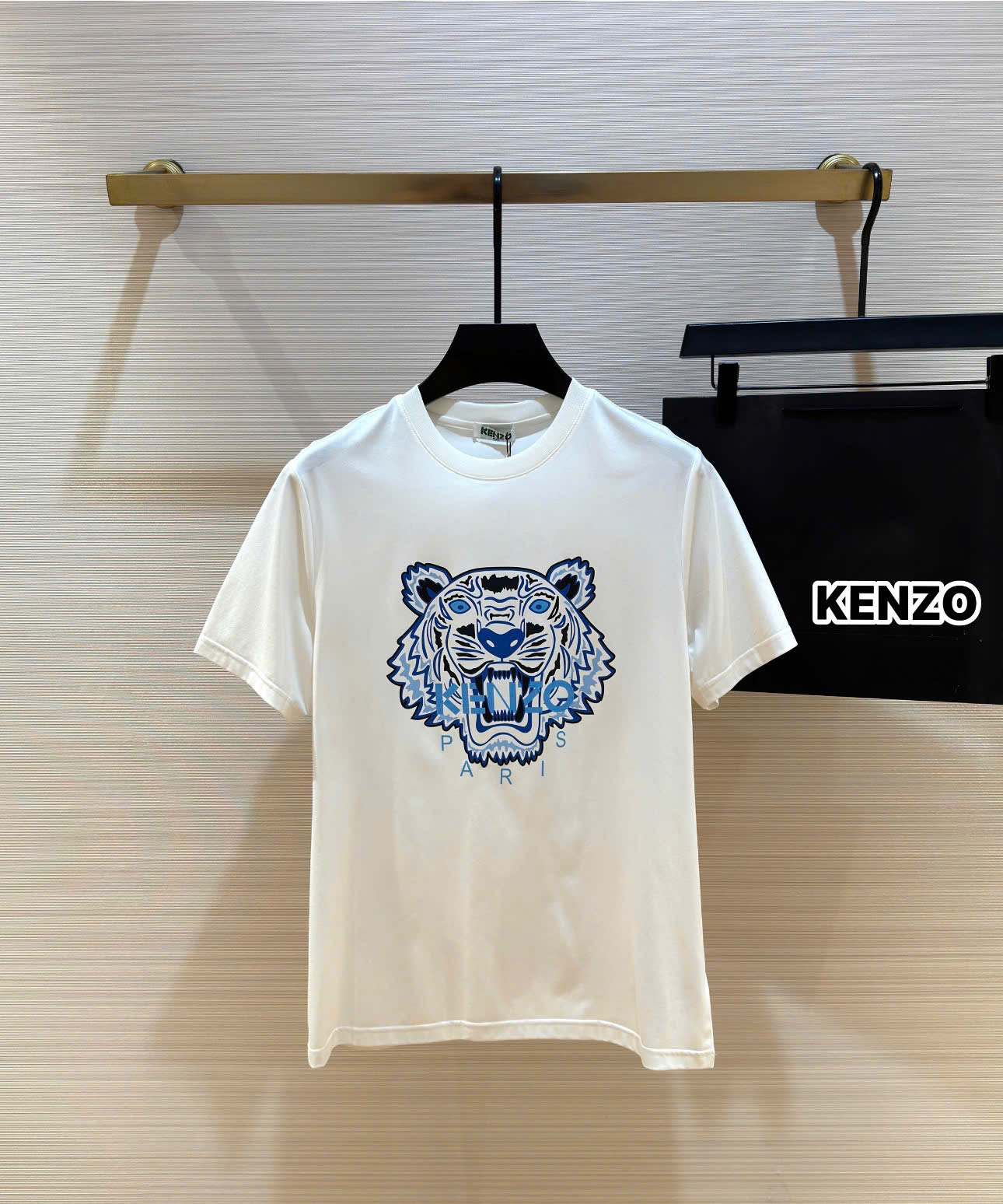 Áo phông T-shirt Kenzo KZ họa tiết Hổ Xanh dương logo chữ Like Auth on web DDT