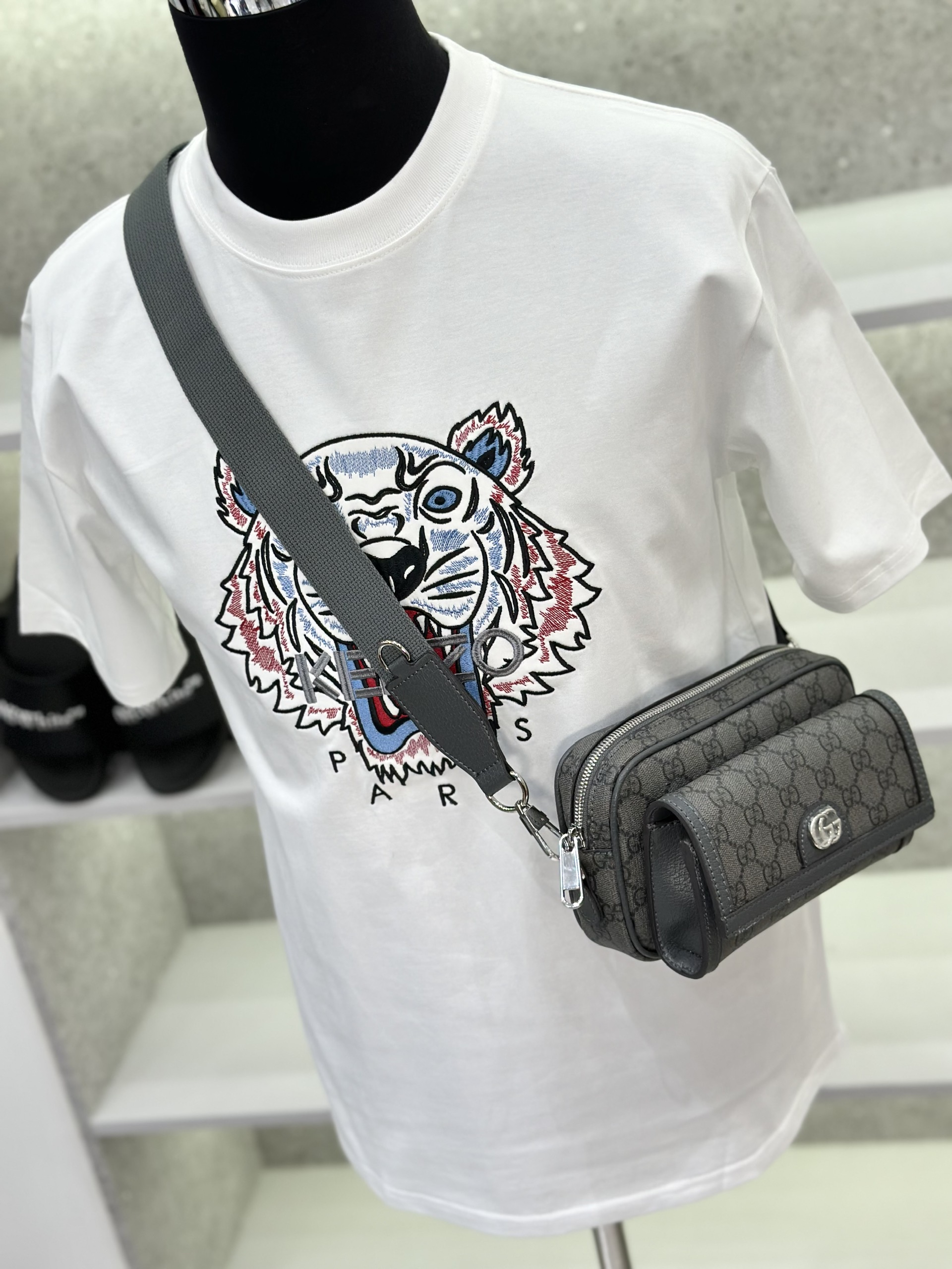 Áo phông T-shirt Kenzo KZ logo mặt Hổ thêu Like Auth on web VTN