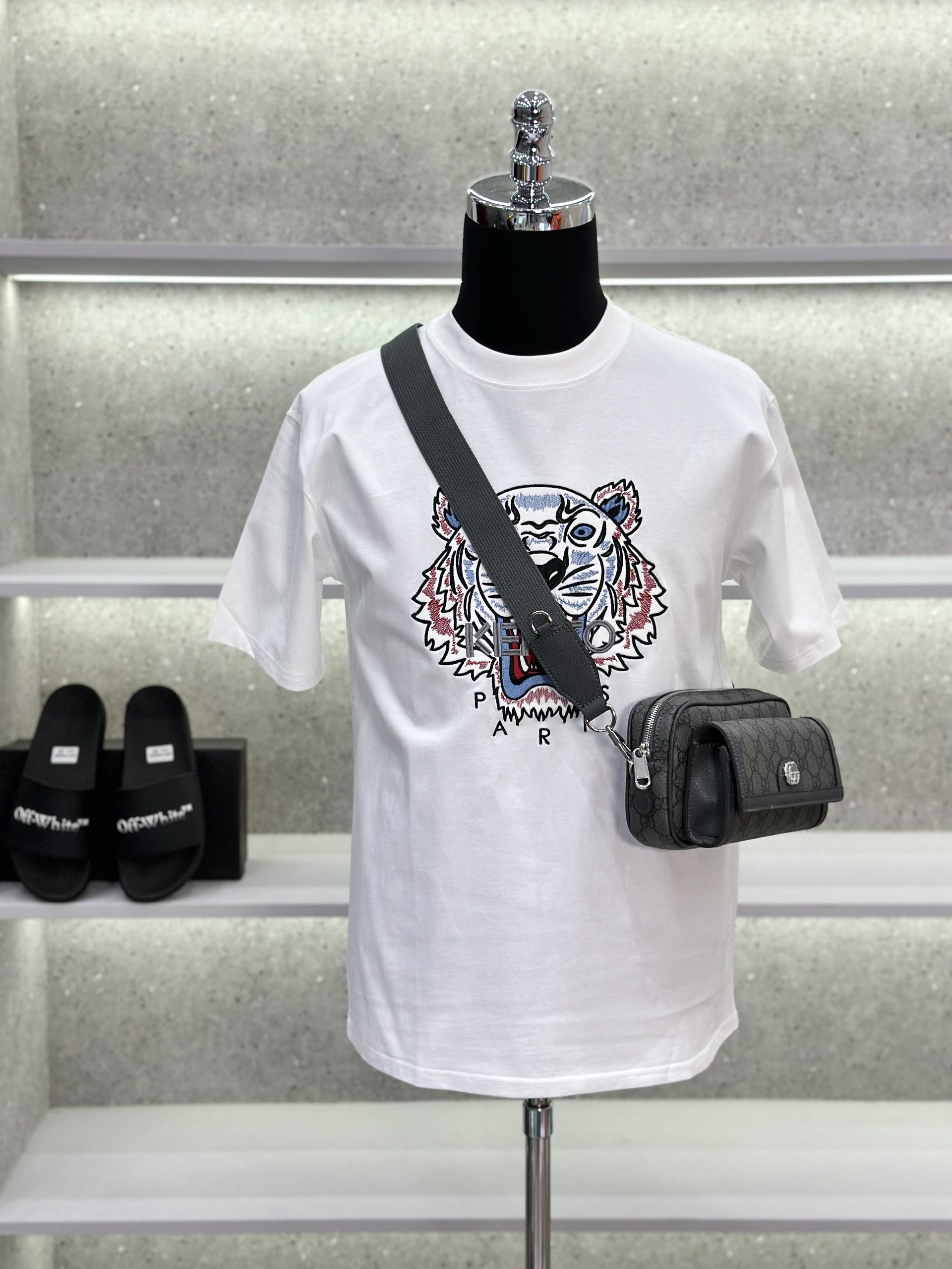 Áo phông T-shirt Kenzo KZ logo mặt Hổ thêu Like Auth on web VTN