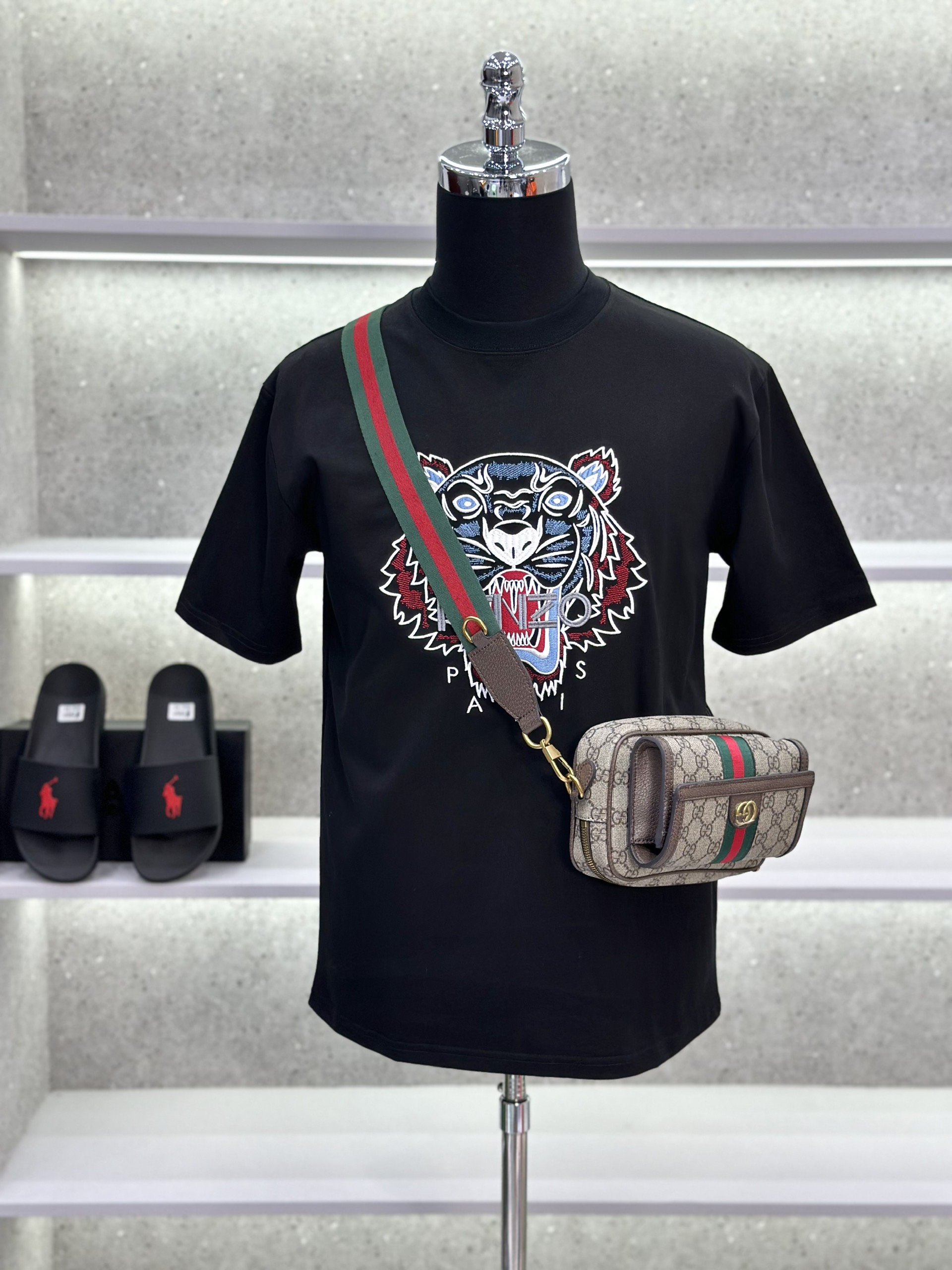 Áo phông T-shirt Kenzo KZ logo mặt Hổ thêu Like Auth on web VTN
