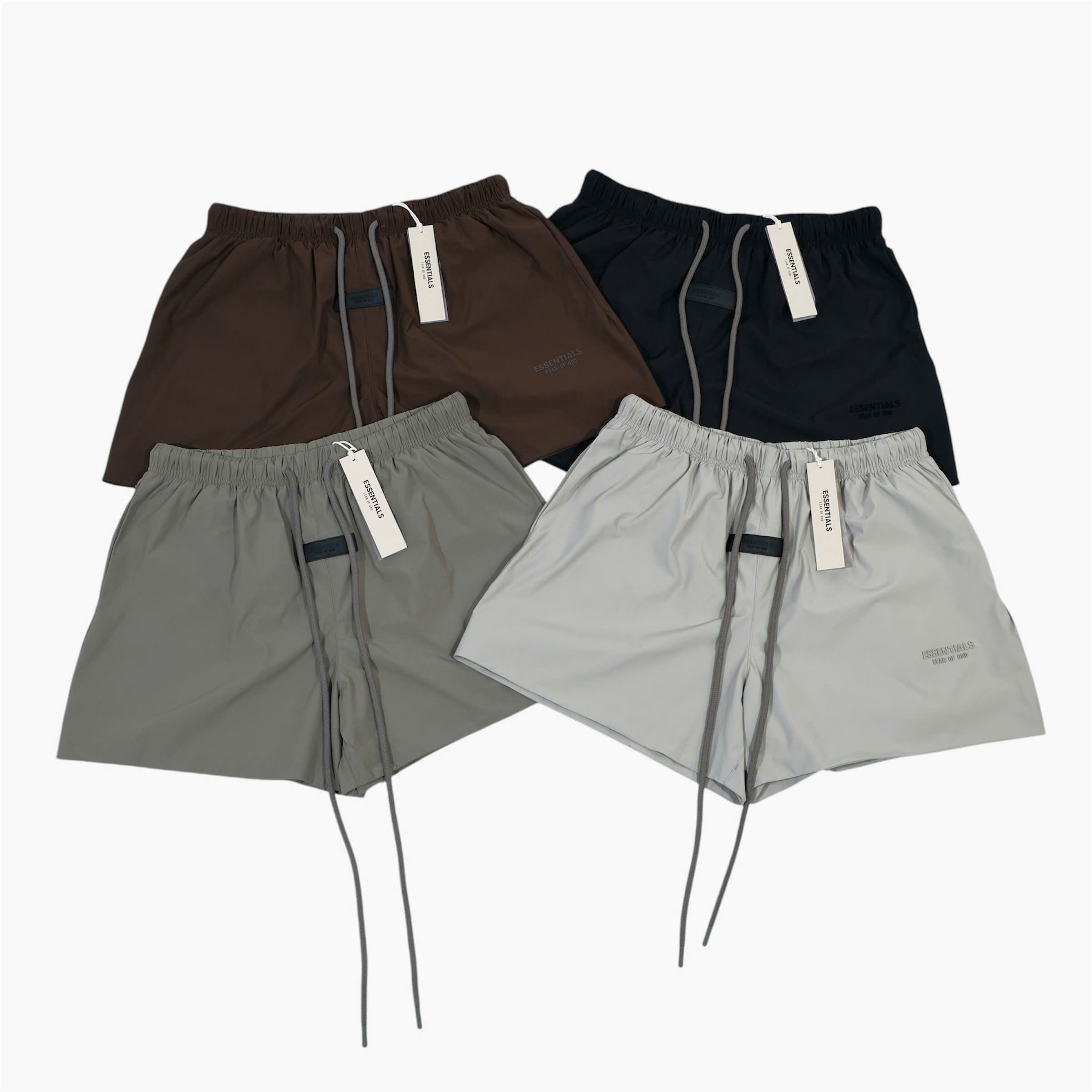 Quần short gió Essentials E trơn basic logo chữ nổi Like Auth 1-1 on web VTN