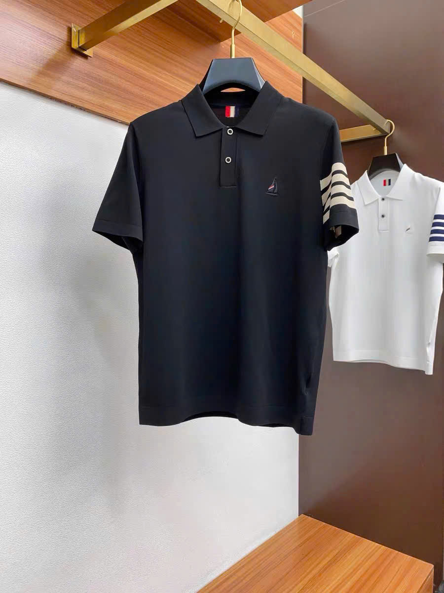 Áo polo Thombrowne TB kẻ 4 sọc tay phối dọc khuy Like Auth 1-1 on web MK