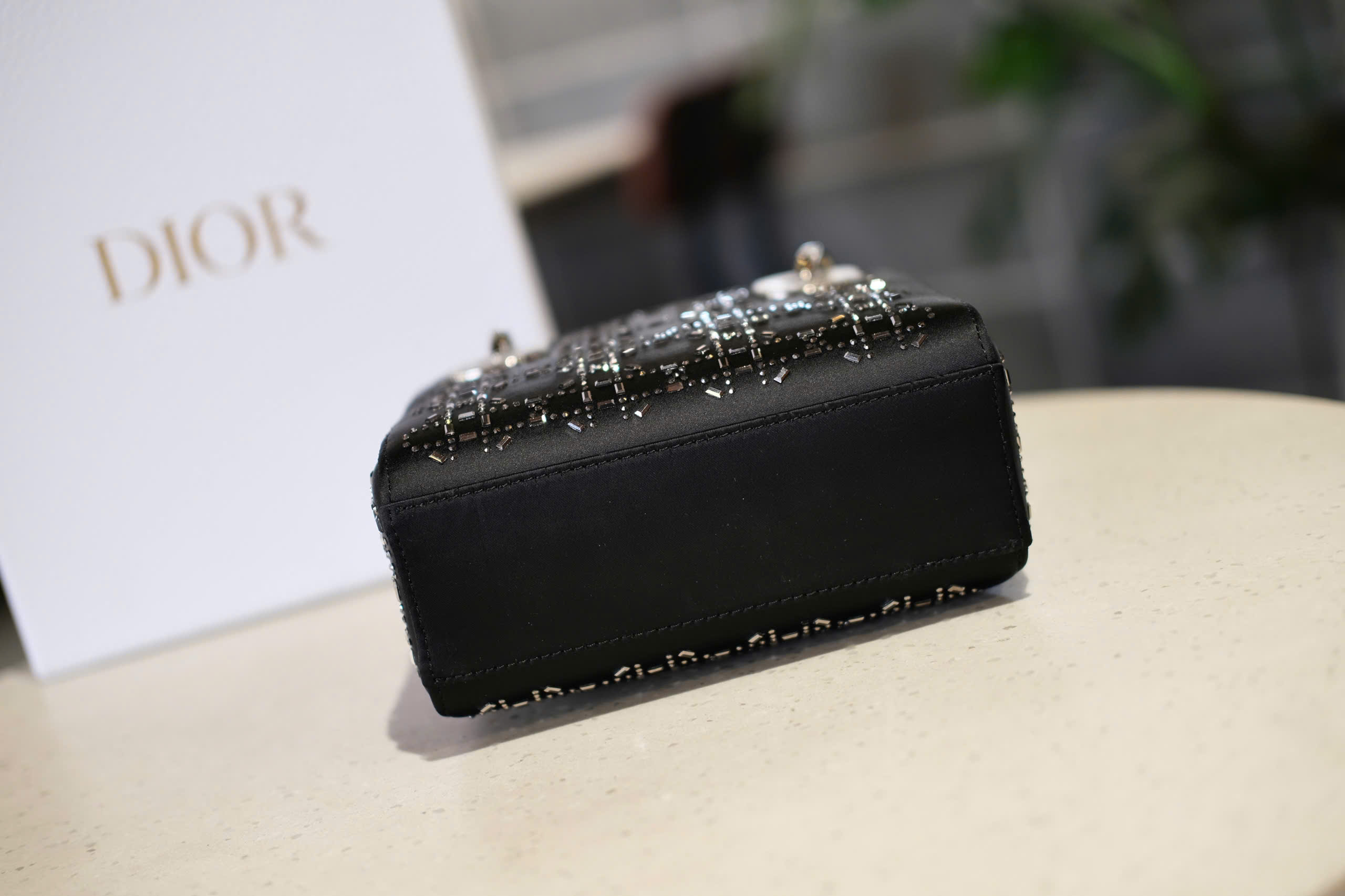 Túi nữ đeo chéo Dior CD Đen đính đá Like Auth on web fullbox bill thẻ DDT