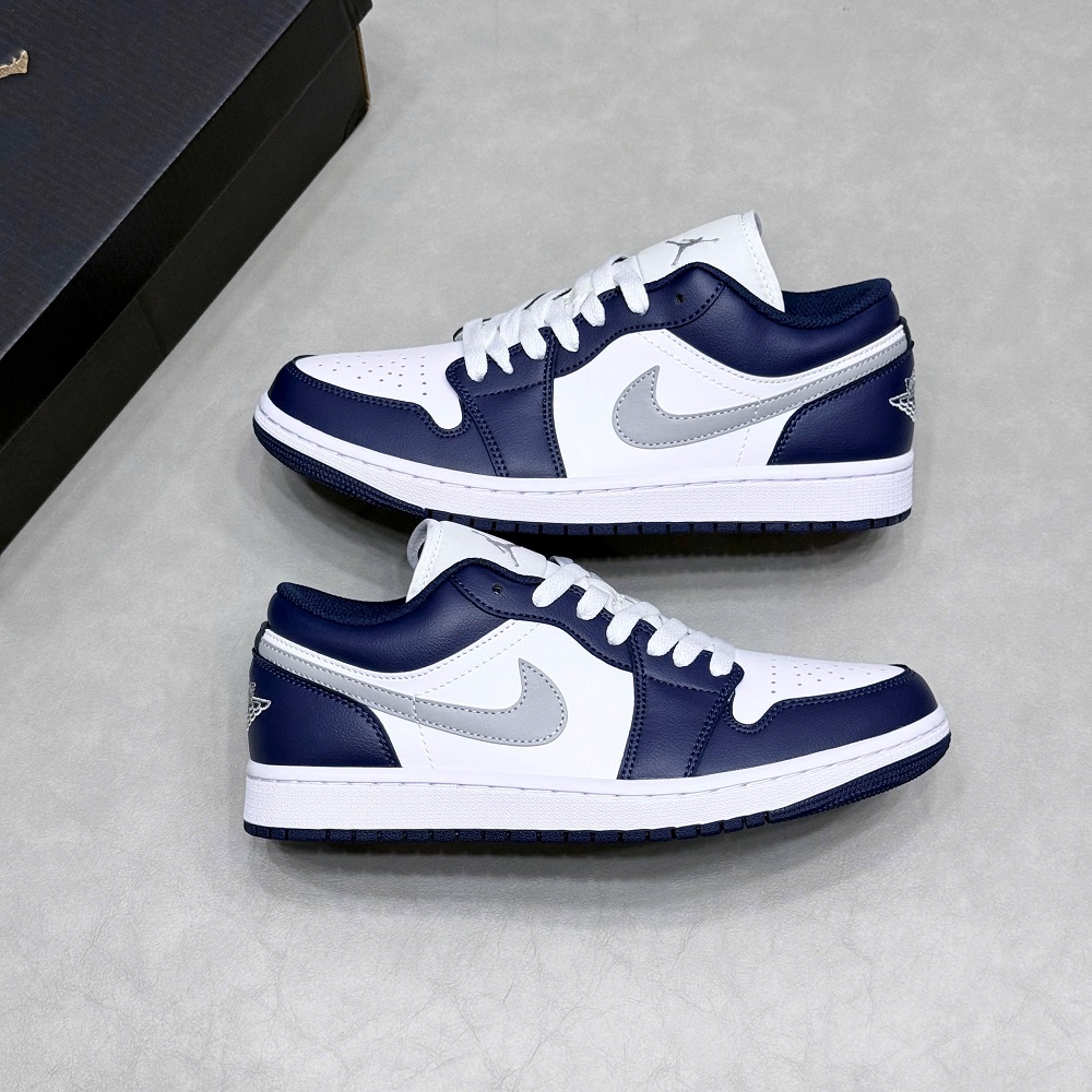 Giày sneaker Nike Jordan Xanh than phối Trắng logo Xám Like Auth Fullbox Phụ Kiện PLD