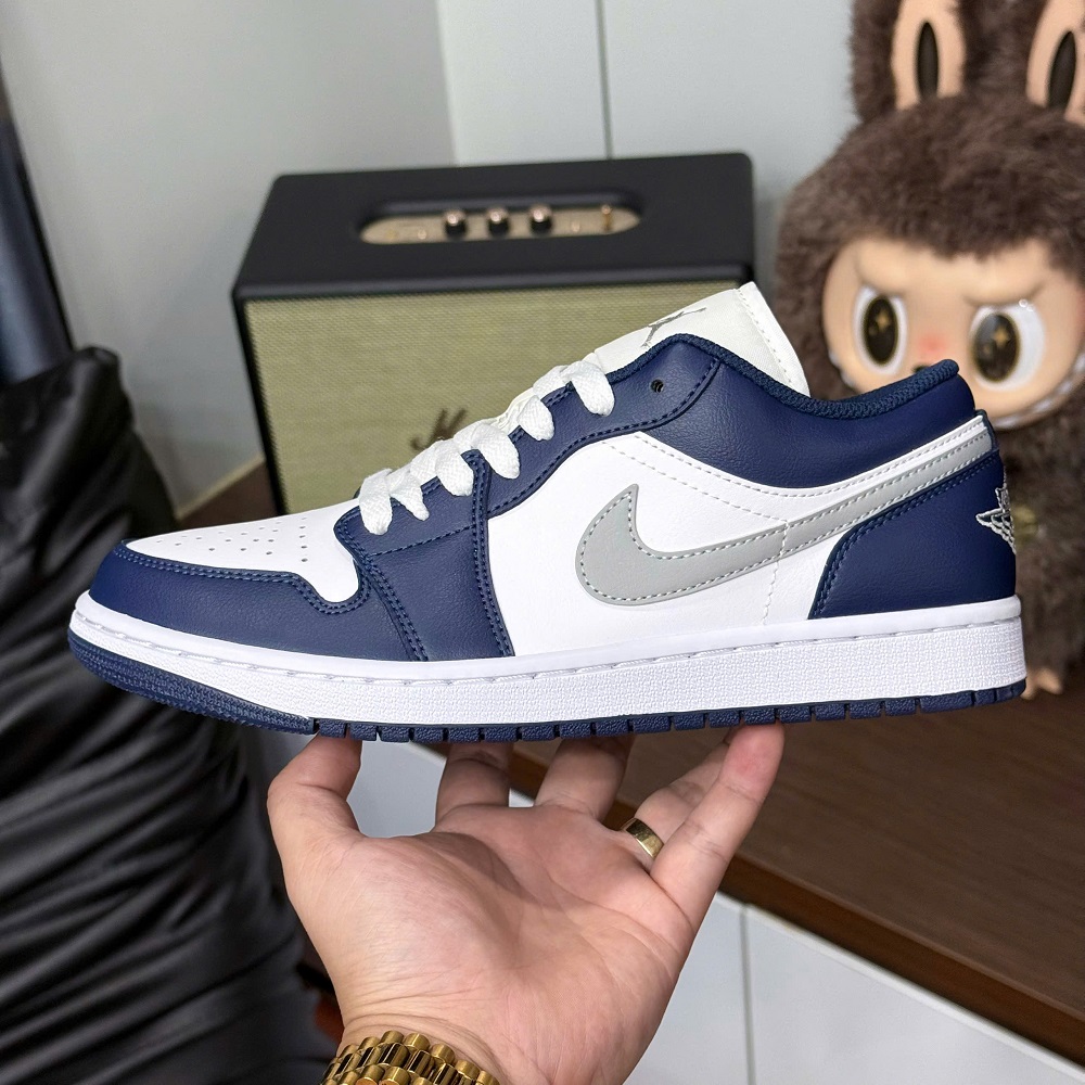 Giày sneaker Nike Jordan Xanh than phối Trắng logo Xám Like Auth Fullbox Phụ Kiện PLD