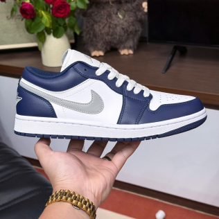 Giày sneaker Nike Jordan Xanh than phối Trắng logo Xám Like Auth Fullbox Phụ Kiện PLD