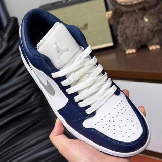 Giày sneaker Nike Jordan Xanh than phối Trắng logo Xám Like Auth Fullbox Phụ Kiện PLD