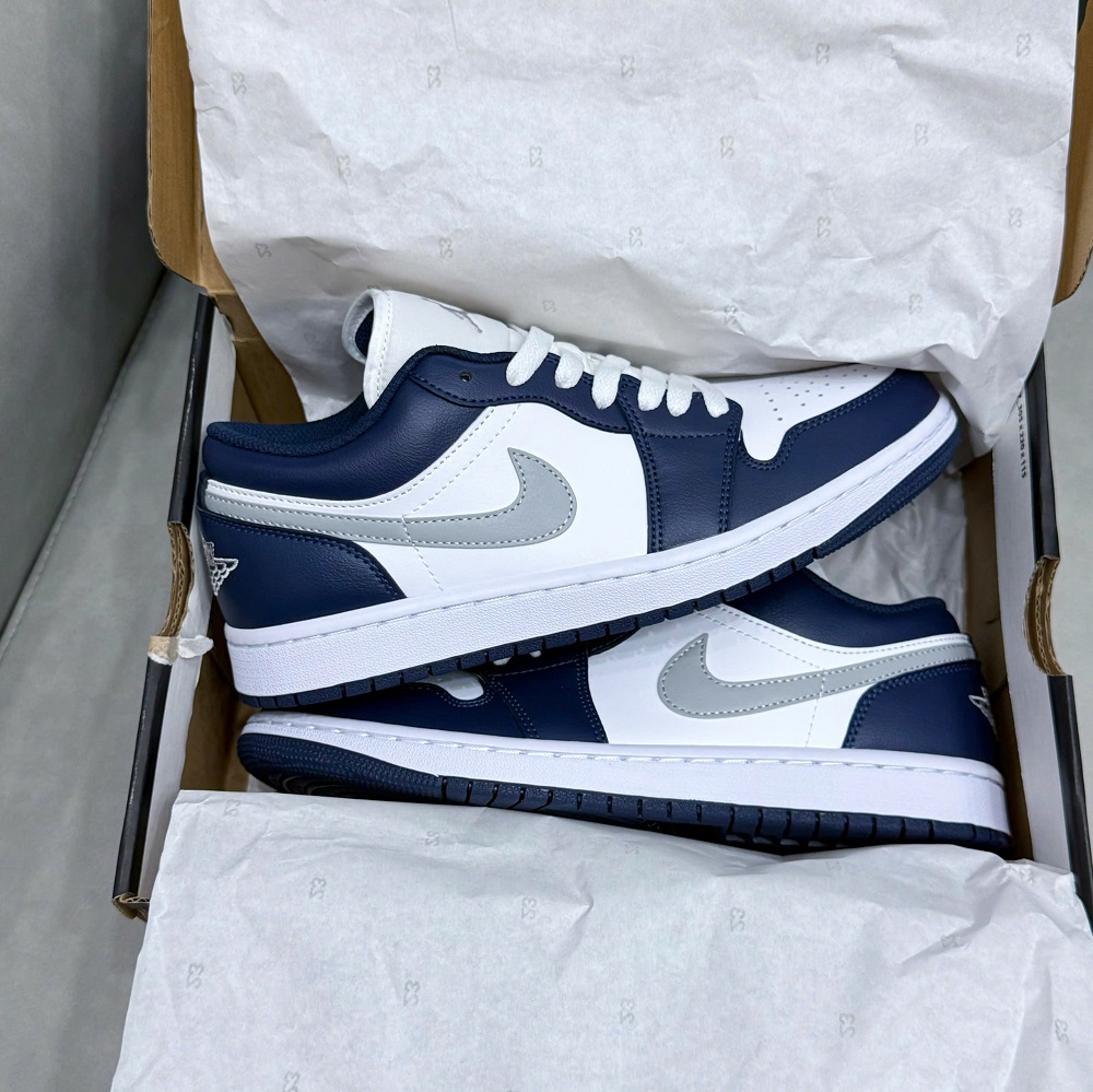 Giày sneaker Nike Jordan Xanh than phối Trắng logo Xám Like Auth Fullbox Phụ Kiện PLD