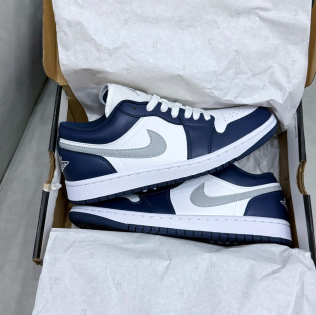 Giày sneaker Nike Jordan Xanh than phối Trắng logo Xám Like Auth Fullbox Phụ Kiện PLD