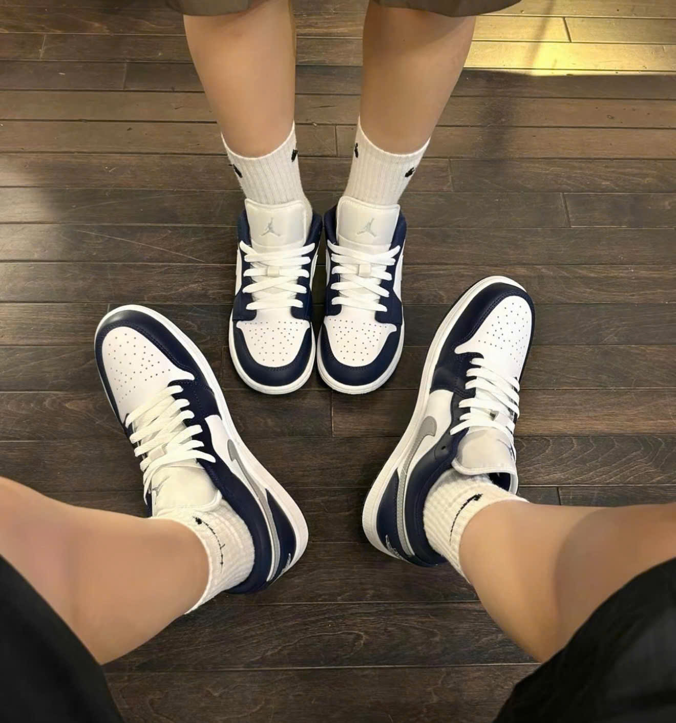 Giày sneaker Nike Jordan Xanh than phối Trắng logo Xám Like Auth Fullbox Phụ Kiện PLD