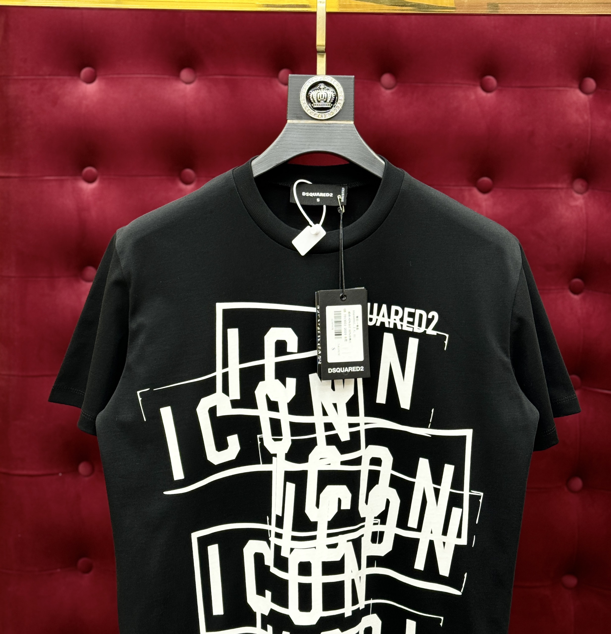 Áo phông T-shirt Dsquared2 DSQ2 họa tiết logo Icon kẻ ô Like Auth on web CD