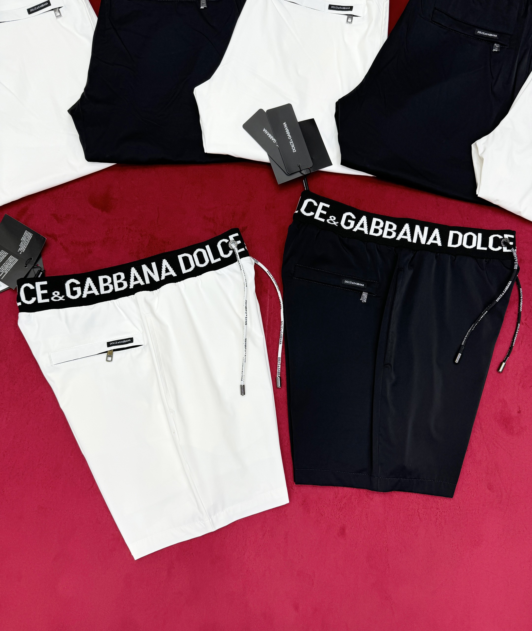 Quần short gió Dolce Gabbana DG logo chữ cạp Like Auth 1-1 on web CD
