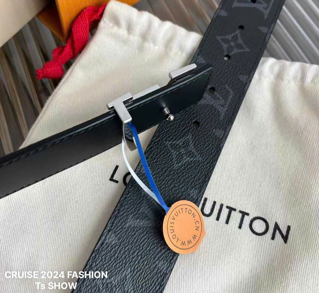 Thắt lưng, dây nịt, belt Louis Vuitton LV họa tiết hoa vân mặt logo Bạc size 85-110cm Like Auth 1-1 on web fullbox DDT