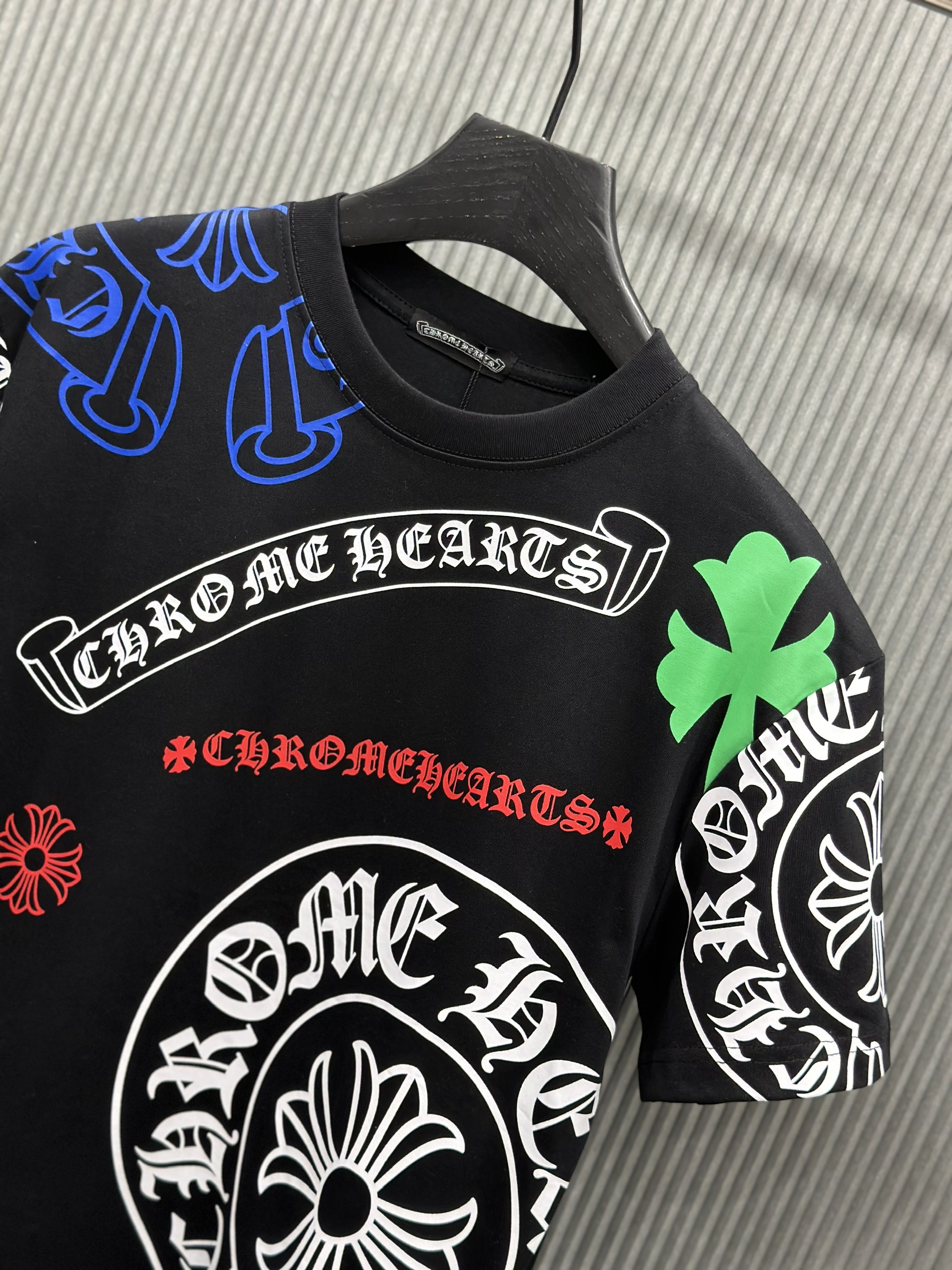 Áo phông T-shirt Chrome Heart CH họa tiết logo chữ màu Like Auth on web VTN
