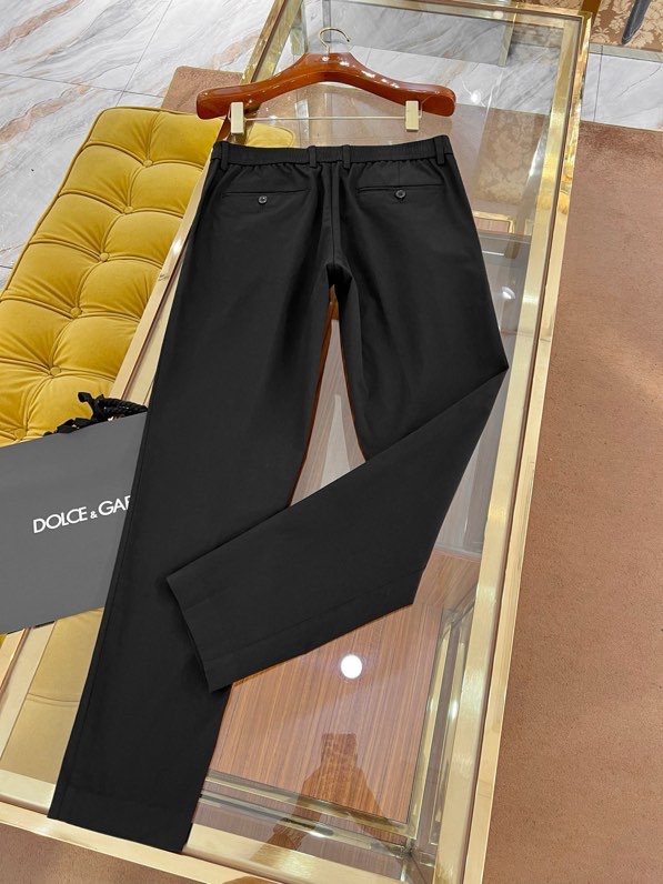 Quần Tây, Âu Dolce Gabbana DG Đen logo tag vuông Like Auth on web VTN