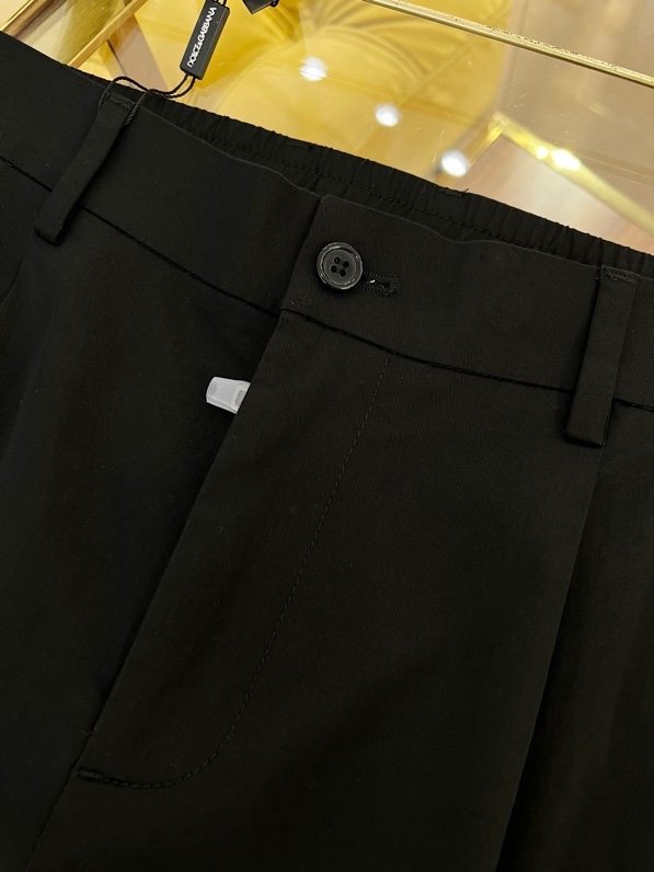 Quần Tây, Âu Dolce Gabbana DG Đen logo tag vuông Like Auth on web VTN