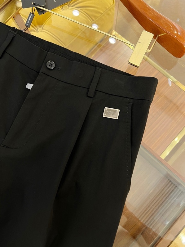 Quần Tây, Âu Dolce Gabbana DG Đen logo tag vuông Like Auth on web VTN