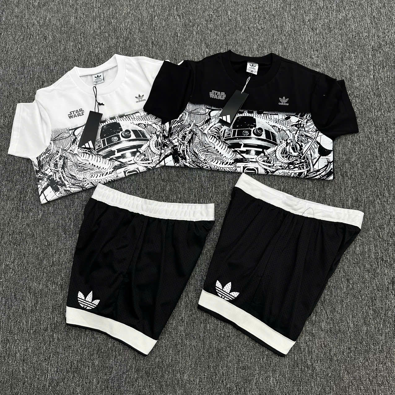 Bộ, Set hè Adidas A họa tiết máy móc Like Auth on web NV