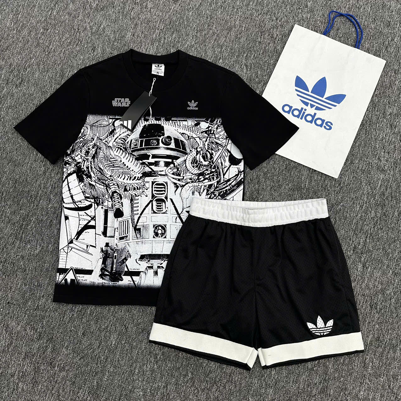 Bộ, Set hè Adidas A họa tiết máy móc Like Auth on web NV