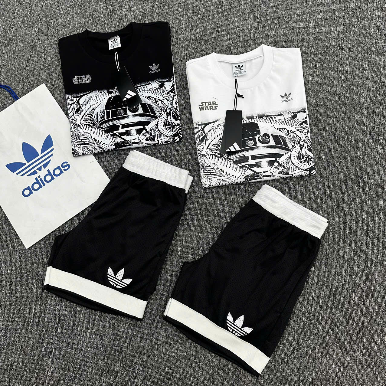 Bộ, Set hè Adidas A họa tiết máy móc Like Auth on web NV