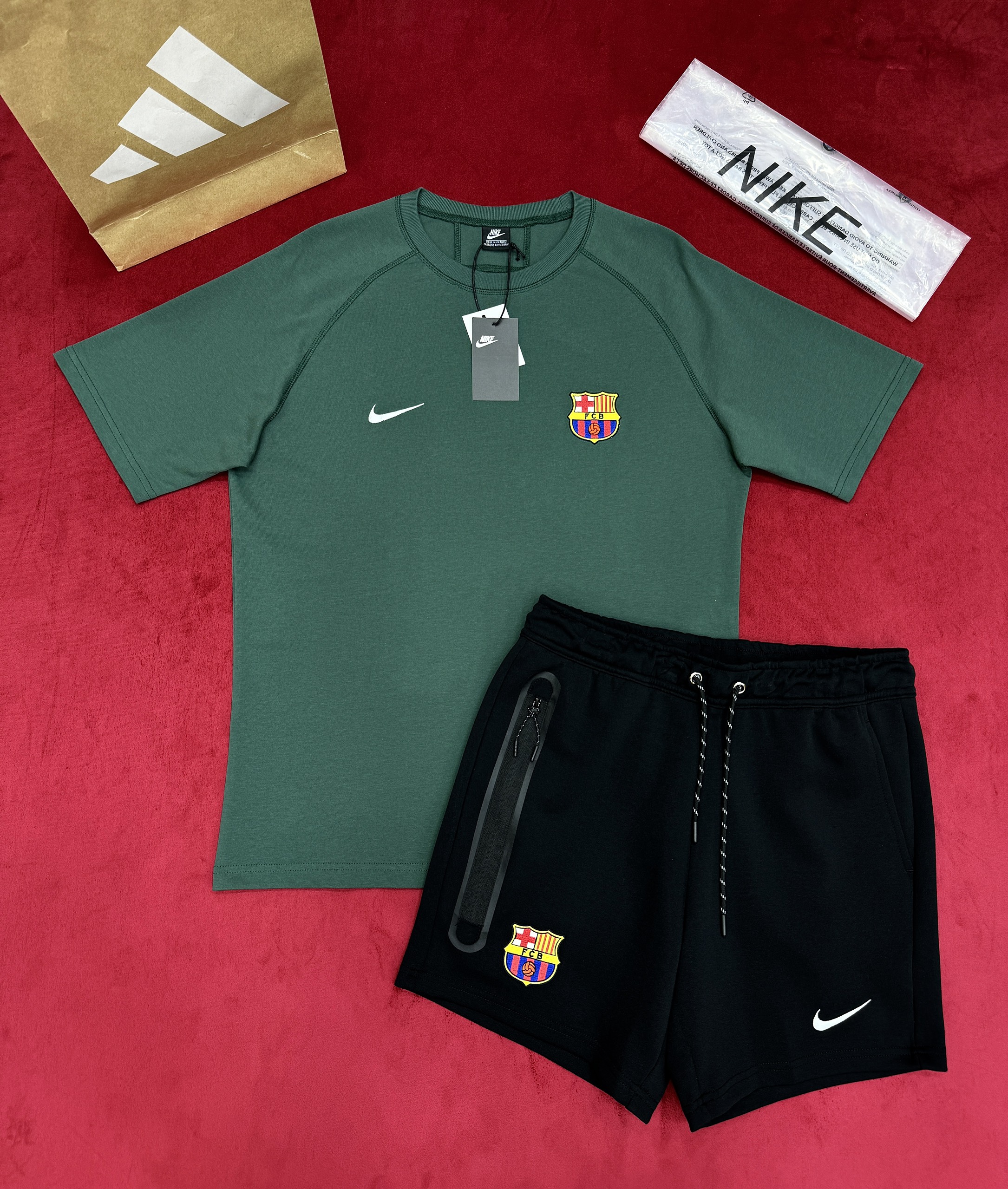 Bộ, Set hè Nike NK logo huy hiệu thêu Like Auth on web CD
