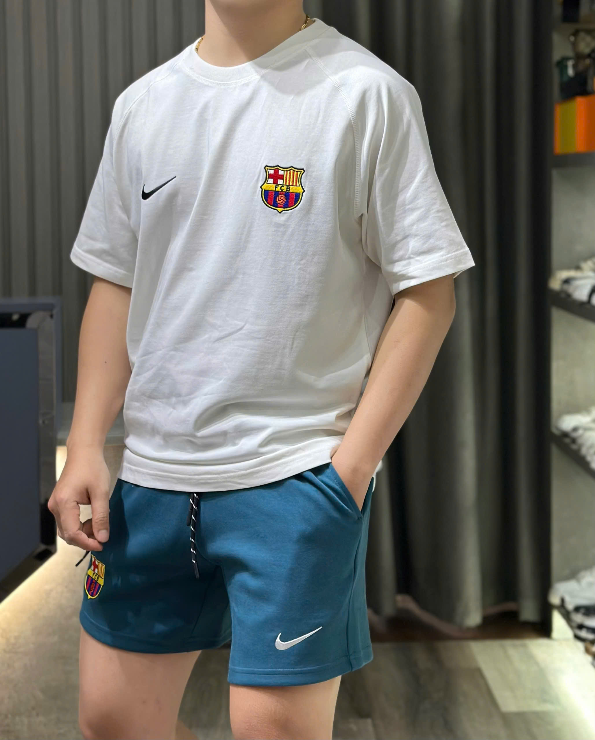 Bộ, Set hè Nike NK logo huy hiệu thêu Like Auth on web CD