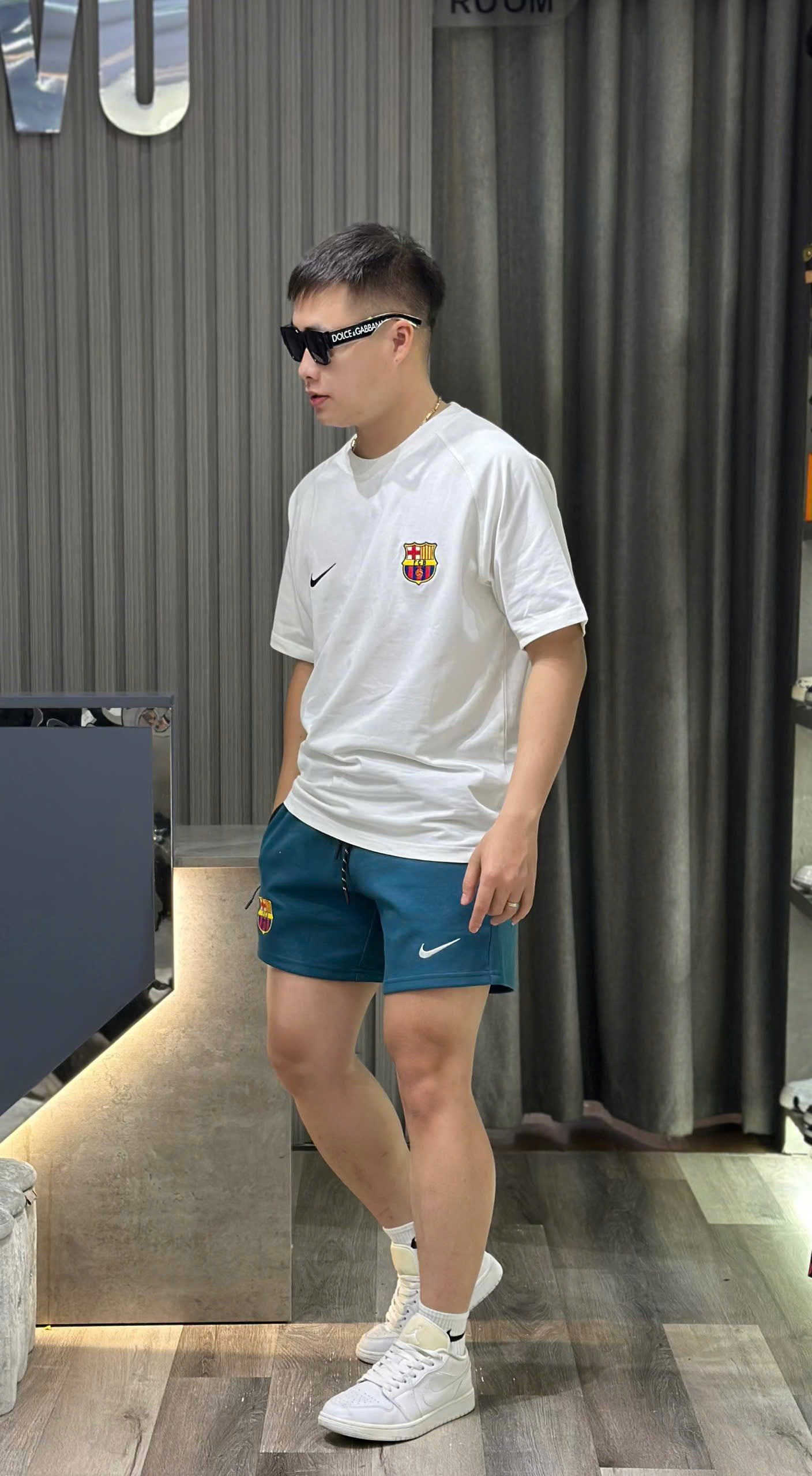 Bộ, Set hè Nike NK logo huy hiệu thêu Like Auth on web CD