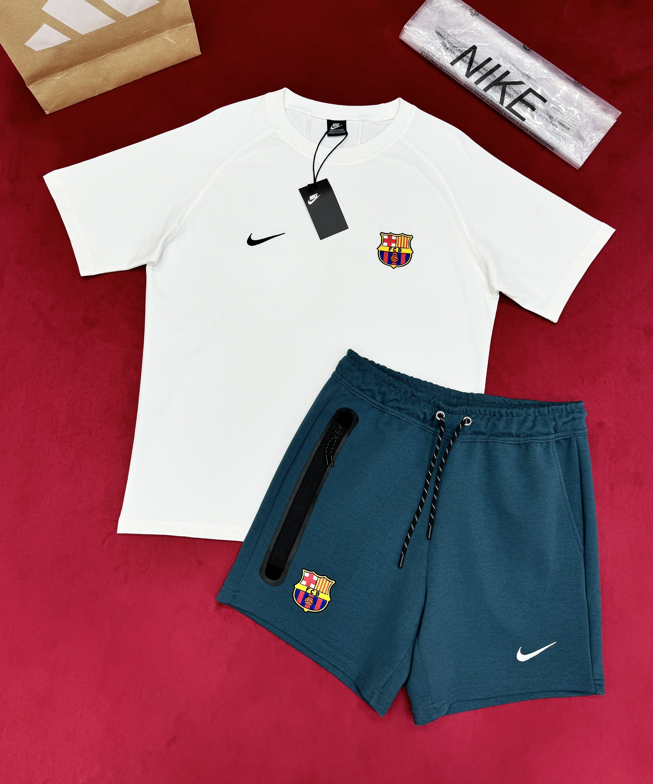 Bộ, Set hè Nike NK logo huy hiệu thêu Like Auth on web CD