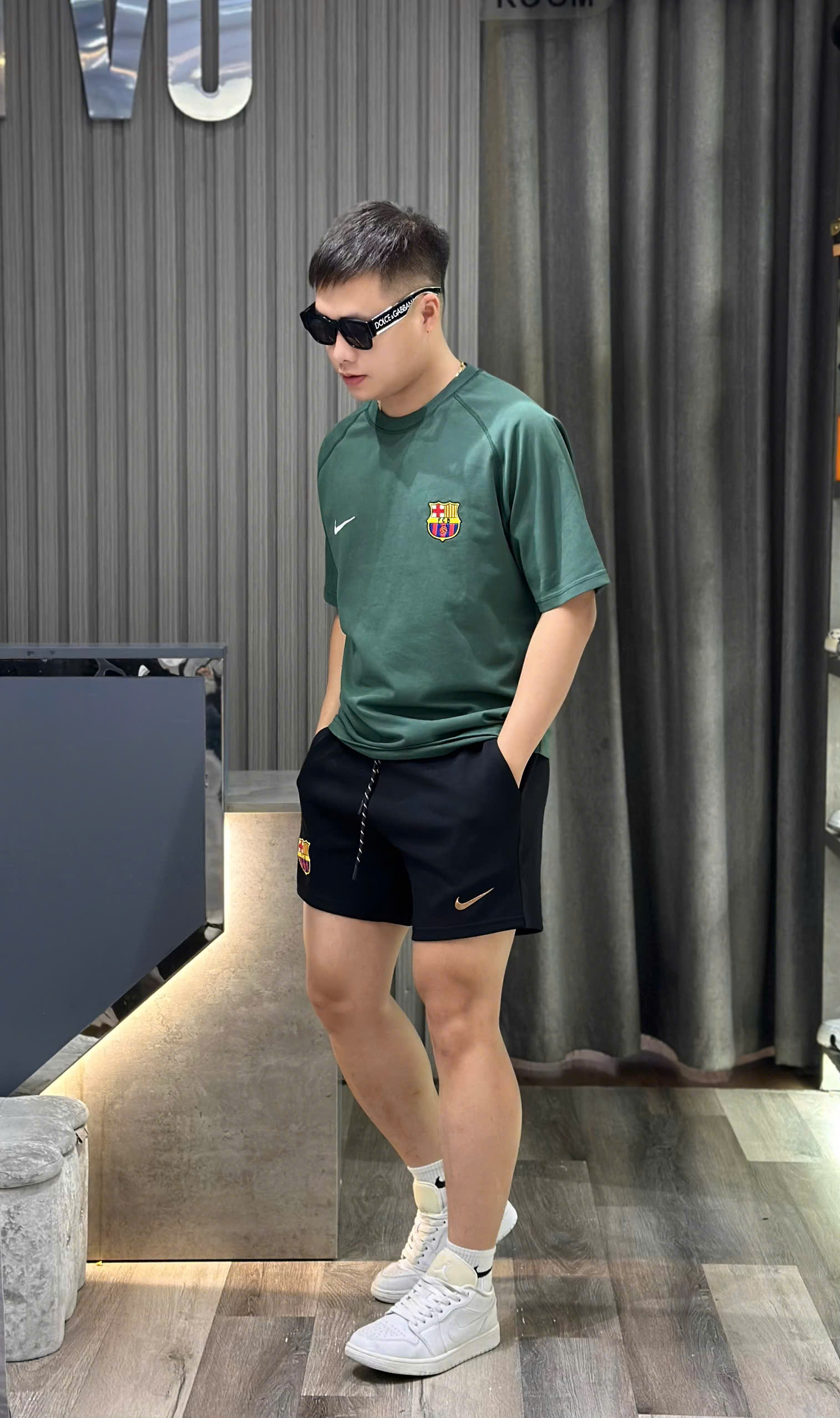 Bộ, Set hè Nike NK logo huy hiệu thêu Like Auth on web CD
