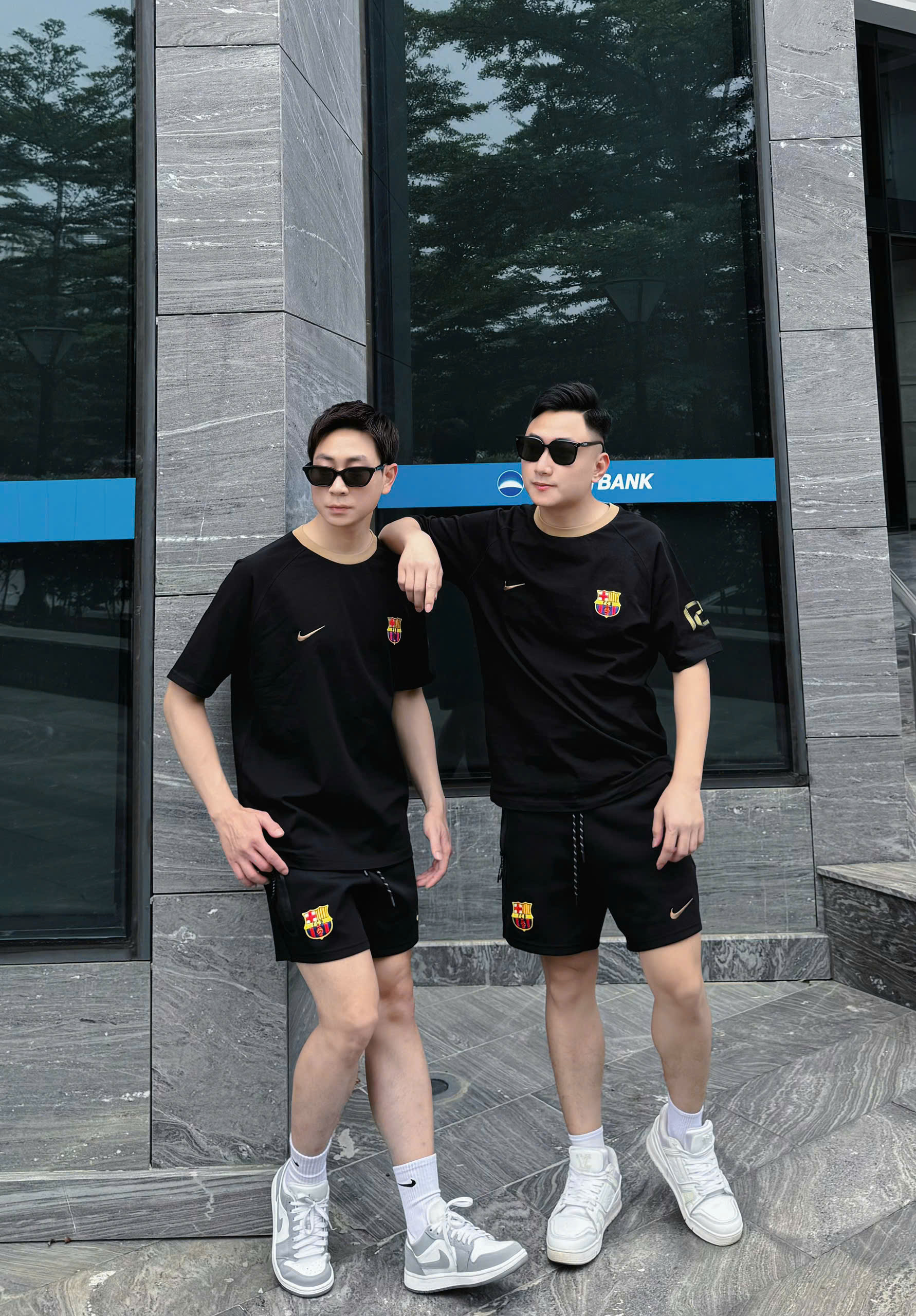 Bộ, Set hè Nike NK logo huy hiệu Like Auth on web CD