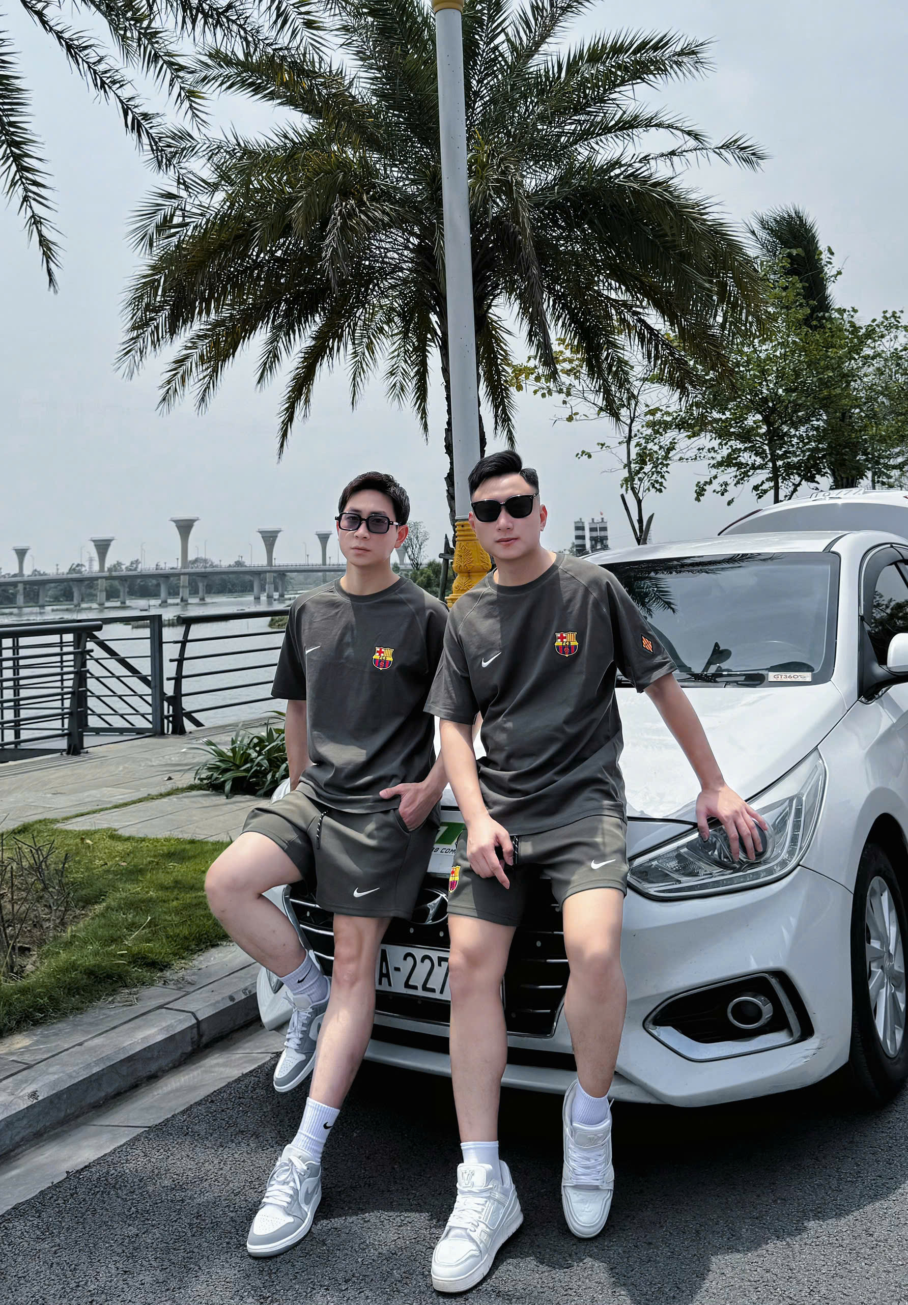 Bộ, Set hè Nike NK logo huy hiệu Like Auth on web CD