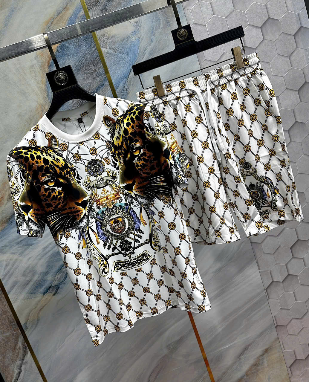 Bộ, Set hè Burberry BBR họa tiết Báo Like Auth on web LK