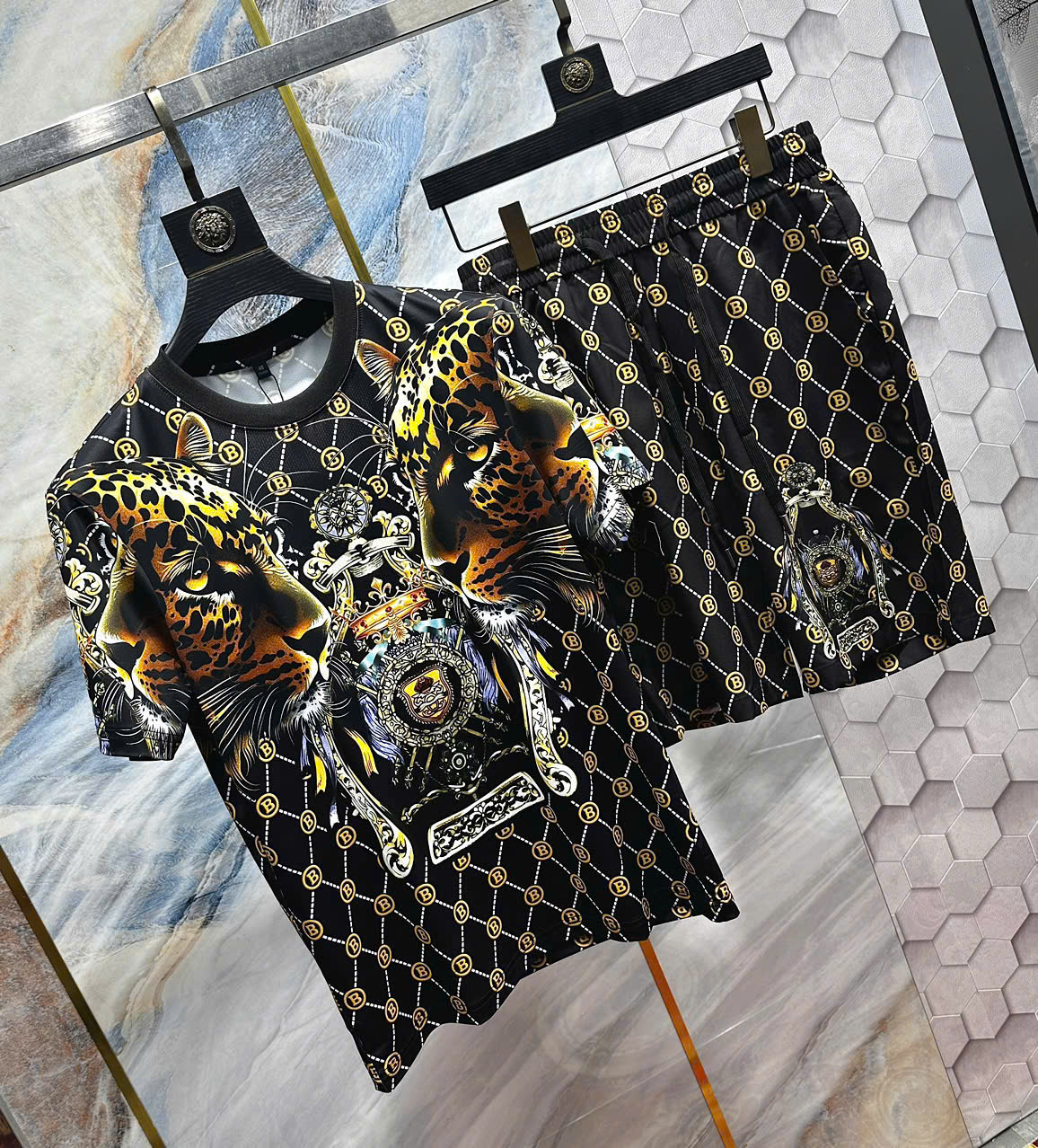 Bộ, Set hè Burberry BBR họa tiết Báo Like Auth on web LK