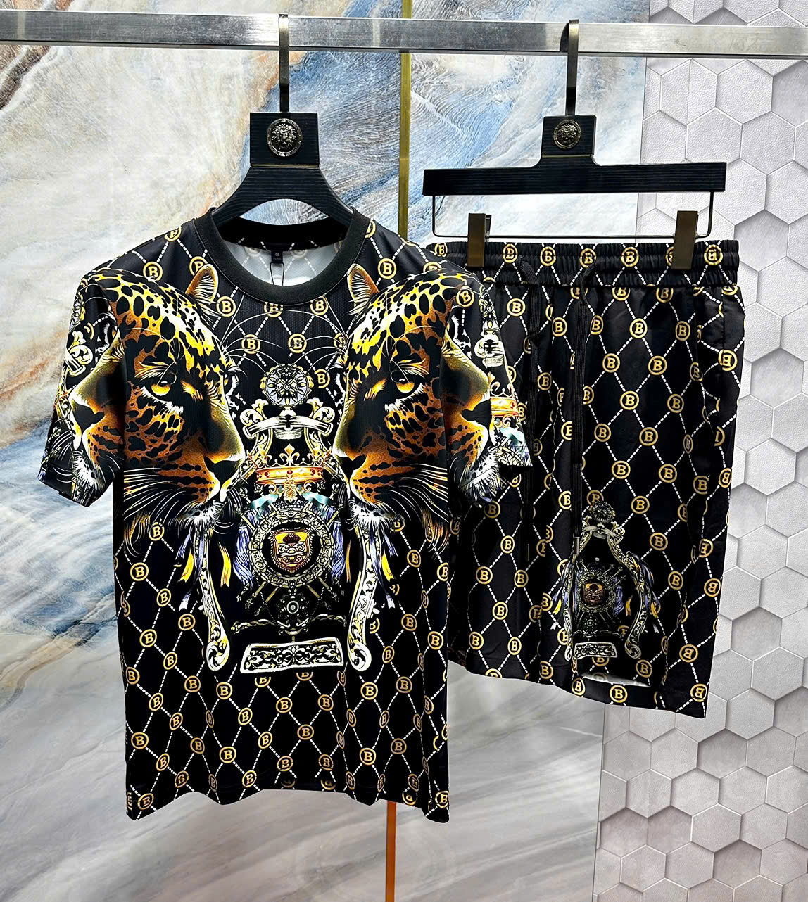 Bộ, Set hè Burberry BBR họa tiết Báo Like Auth on web LK