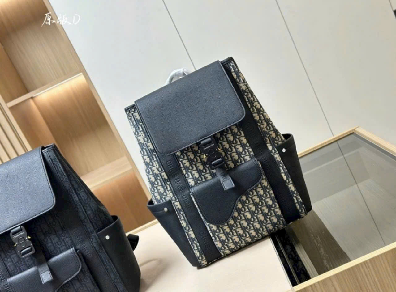 Balo thời trang Dior CD họa tiết logo chữ full Like Auth on web fullbox bill thẻ NV