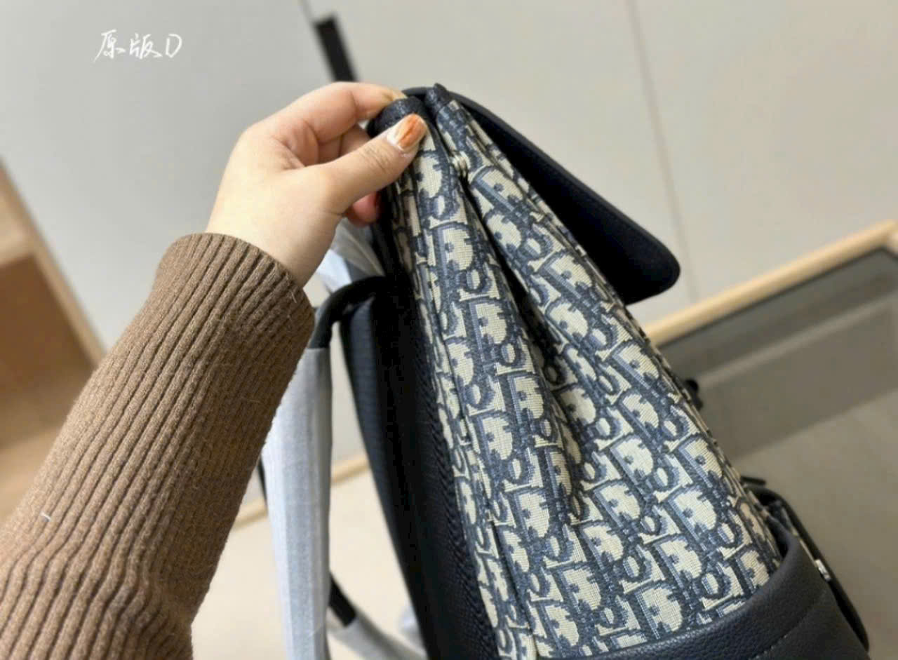 Balo thời trang Dior CD họa tiết logo chữ full Like Auth on web fullbox bill thẻ NV