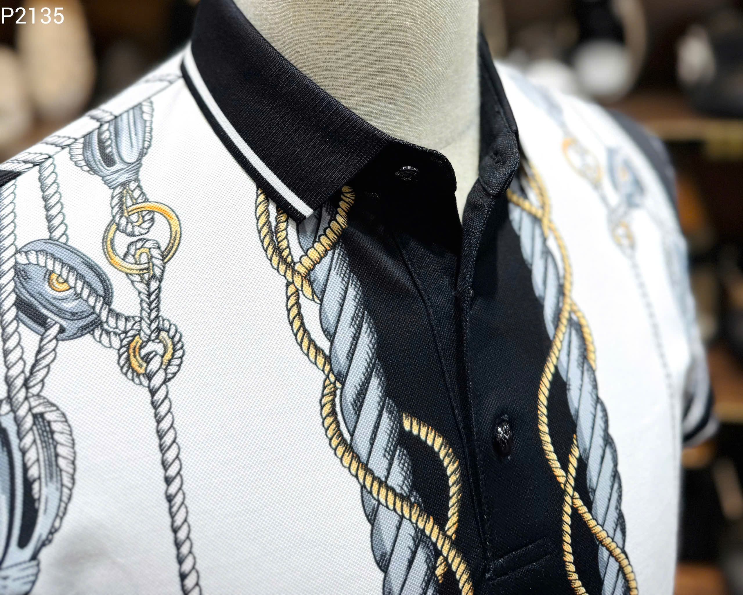 Áo polo Versace VS họa tiết dây thừng Like Auth 1-1 on web MK